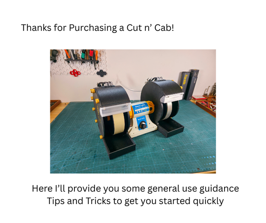 Cut N' Cab V2 Carbon - Lapidary System Multi Tool - Quick Start Guide