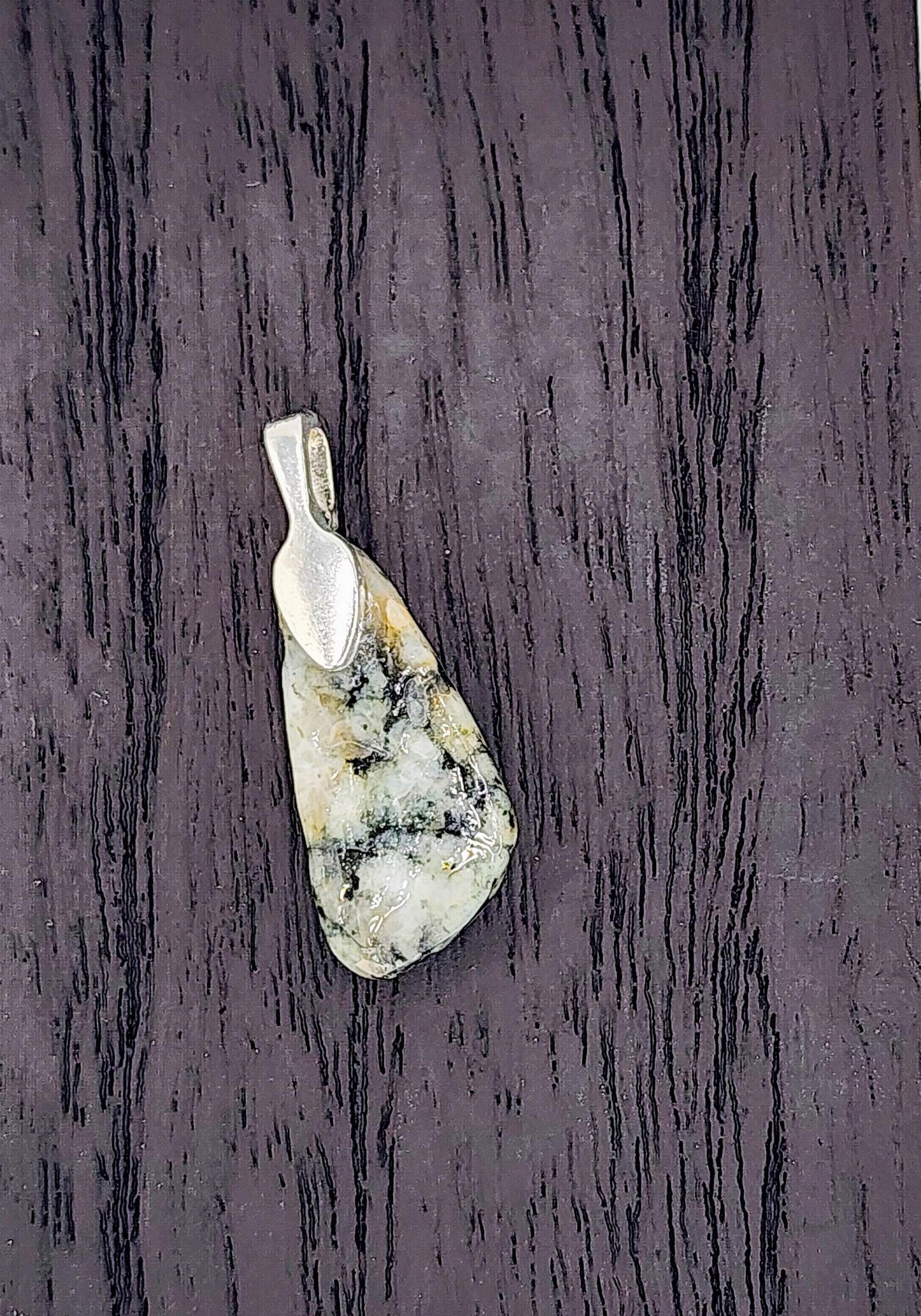 Hand-Polished Patterned Jasper Pendant Necklace – Artisan Carved River Rock Jewelry Gift