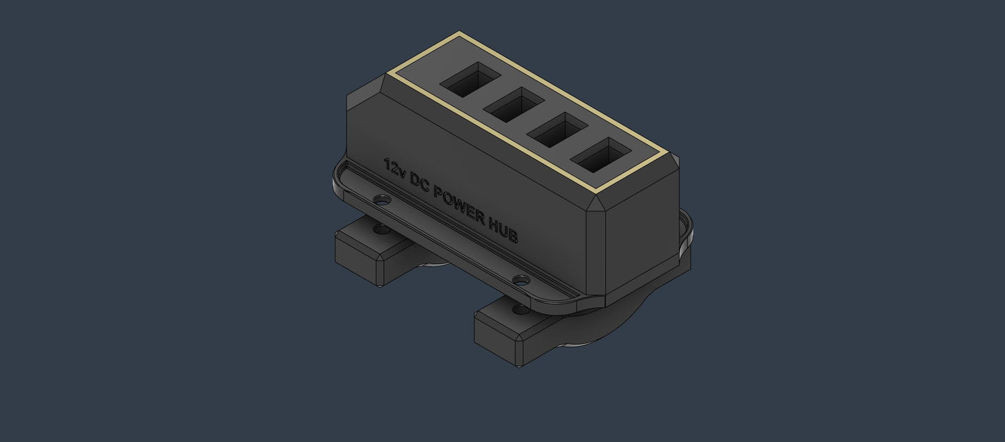 12V DC Power Hub – 4x Powerpole Outputs – Universal Modular Mounts – Overland, Car Camping & Off-Grid Power – Daisy Power Systems