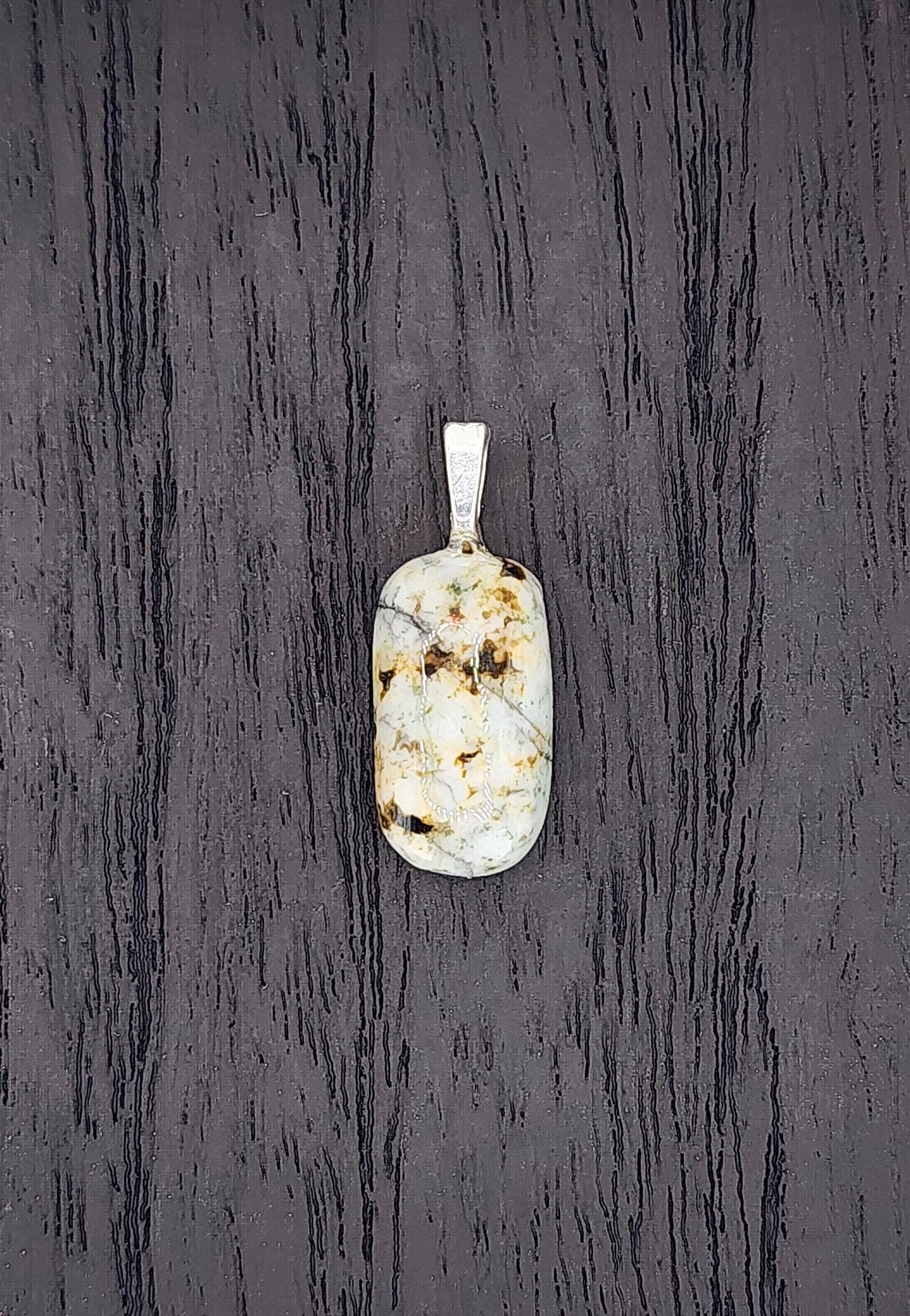 Hand-Polished Patterned Jasper Pendant Necklace – Artisan Carved River Rock Jewelry Gift