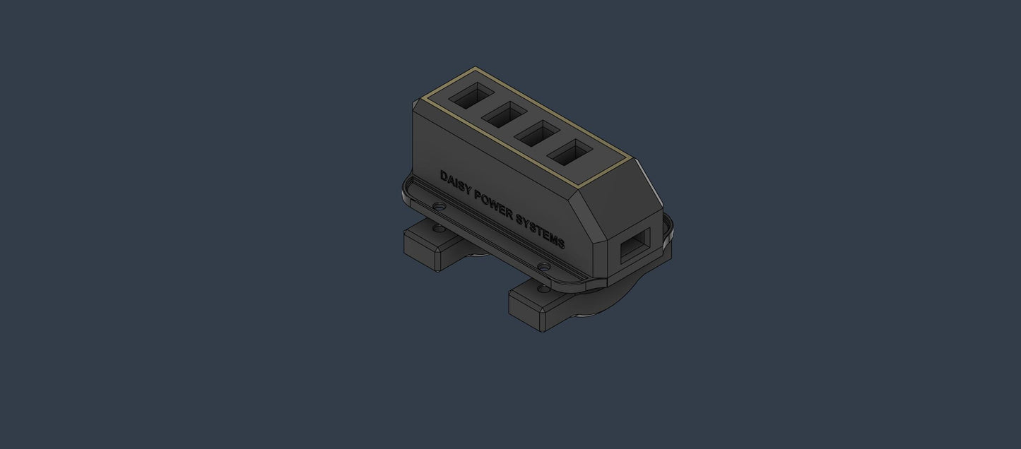 12V DC Power Hub – 4x Powerpole Outputs – Universal Modular Mounts – Overland, Car Camping & Off-Grid Power – Daisy Power Systems