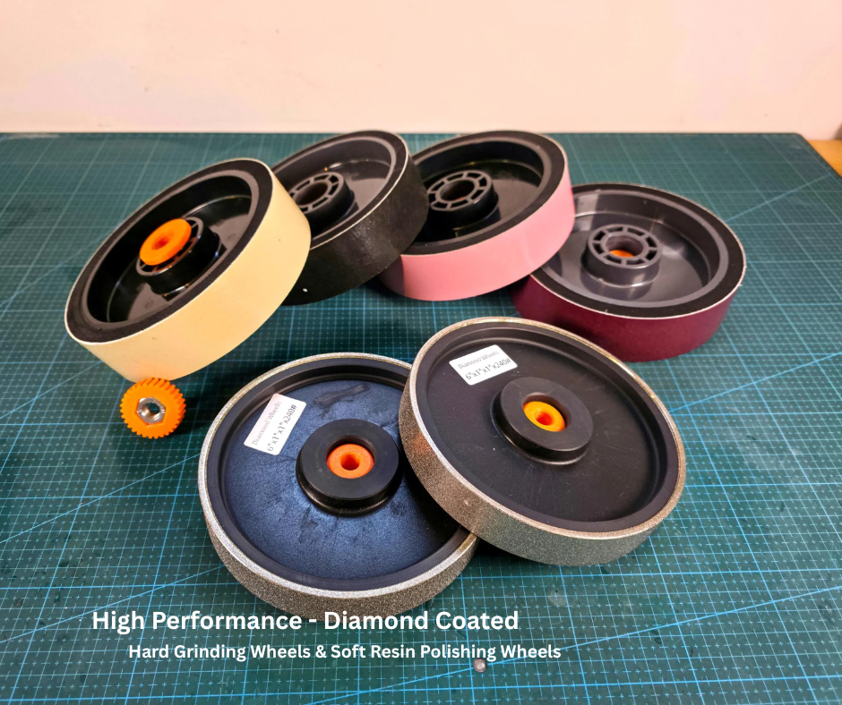 Nova Wheel Lapidary Abrasive Wheel Bundle for Vevor Cabbing Machine - Gem Cutting Supplies