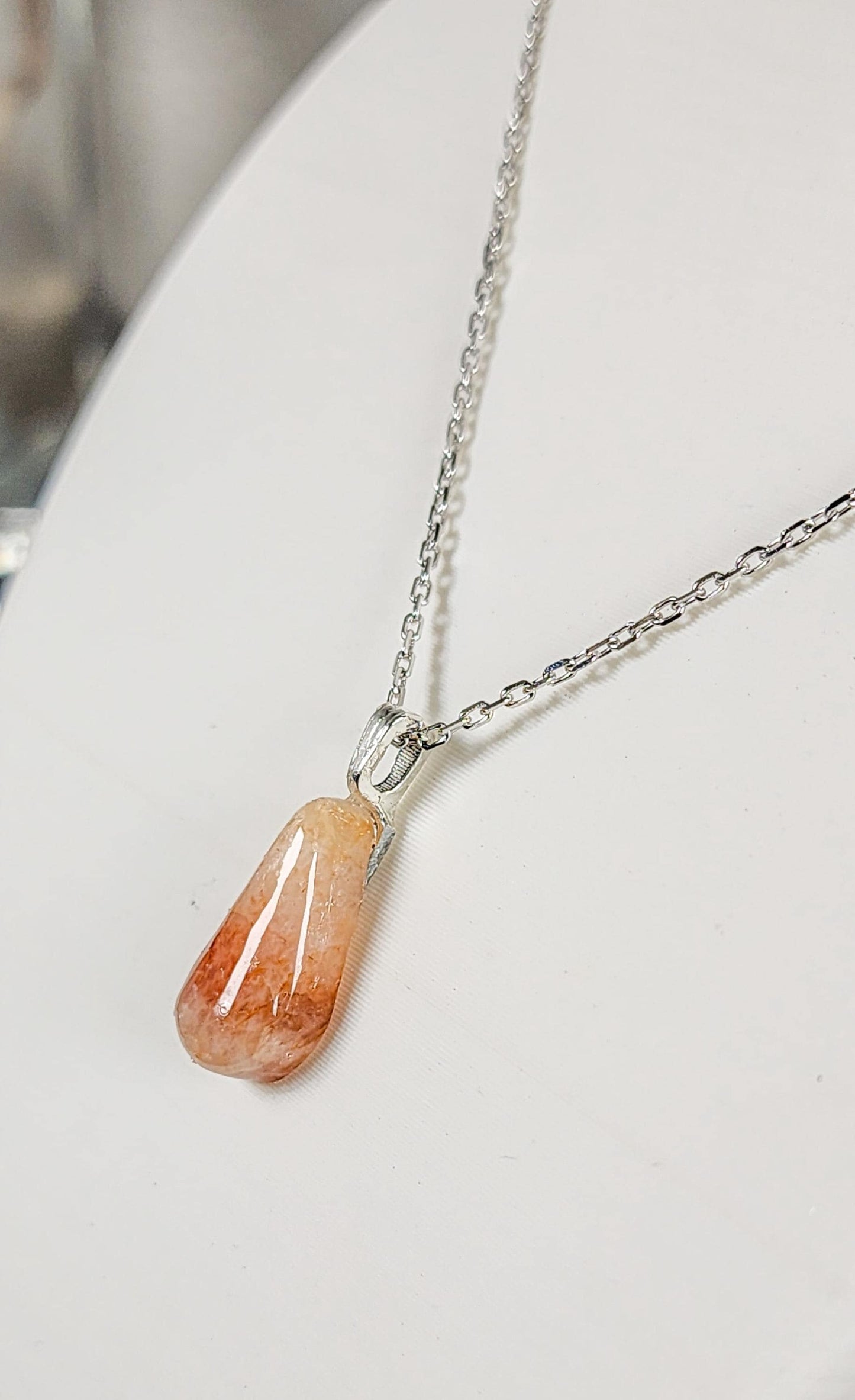 Hand-Polished Rose Quartz Pendant Necklace – Artisan Carved River Rock Jewelry Gift