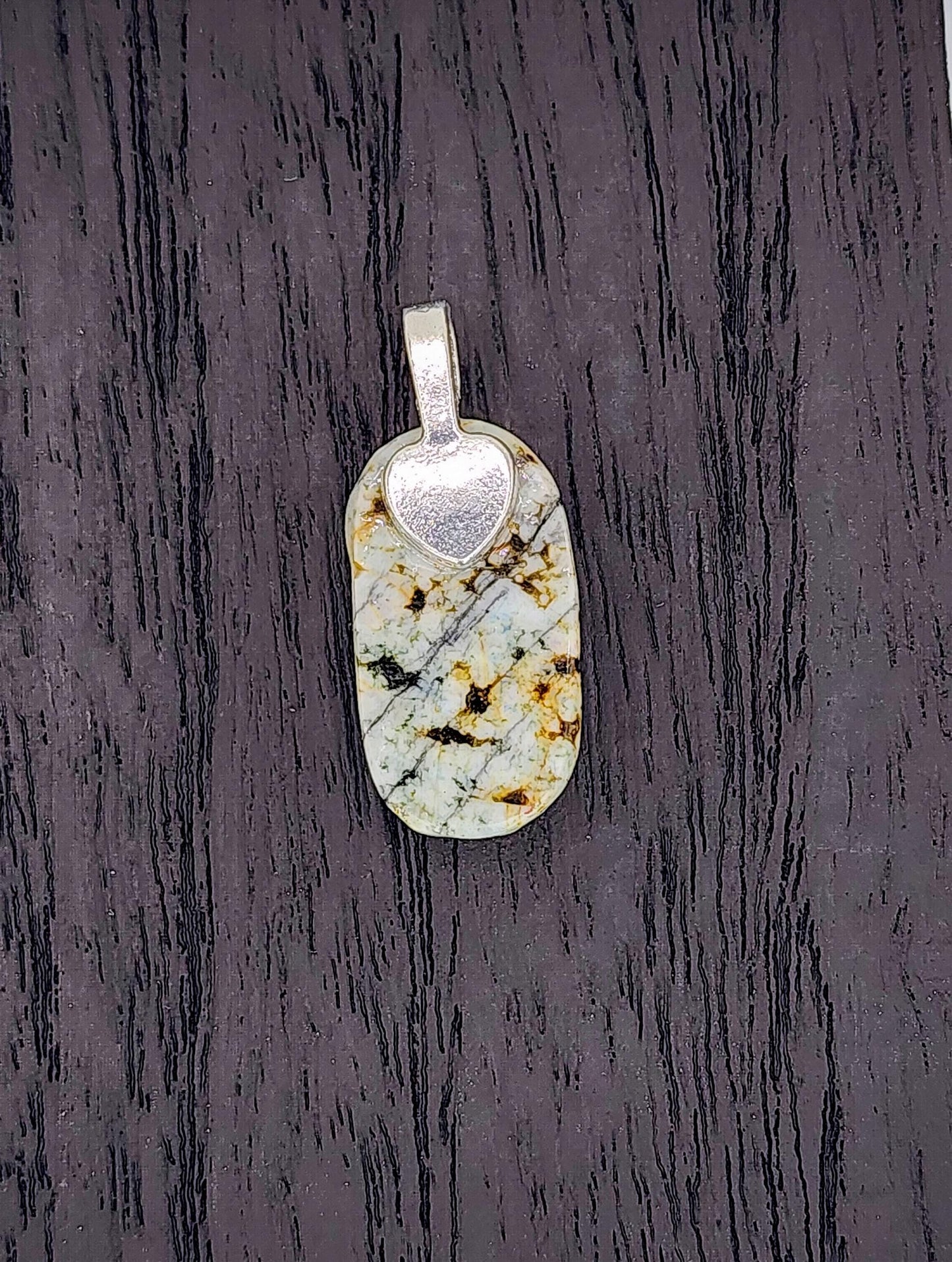 Hand-Polished Patterned Jasper Pendant Necklace – Artisan Carved River Rock Jewelry Gift