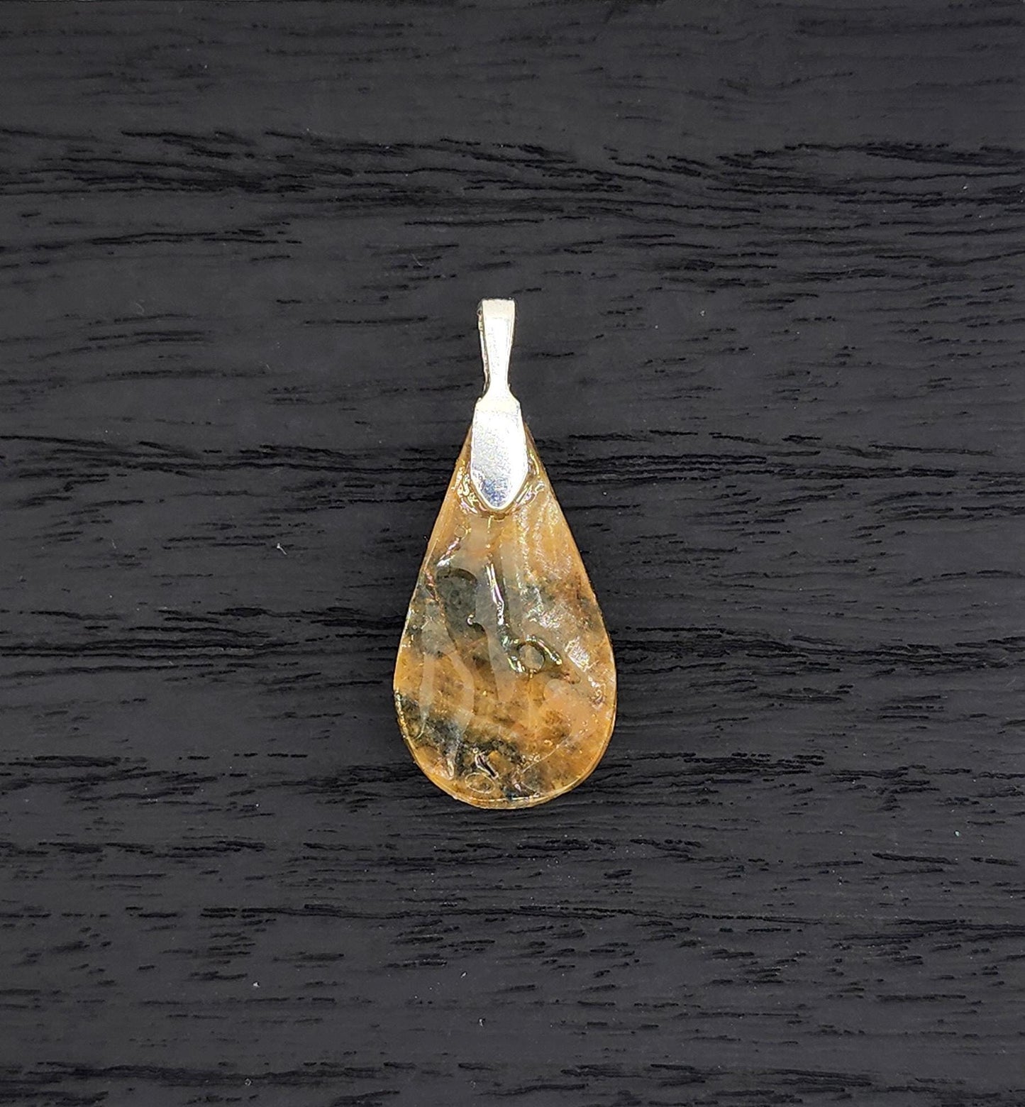 Hand-Polished Patterned Brown Jasper Pendant Necklace – Artisan Carved River Rock Jewelry Gift