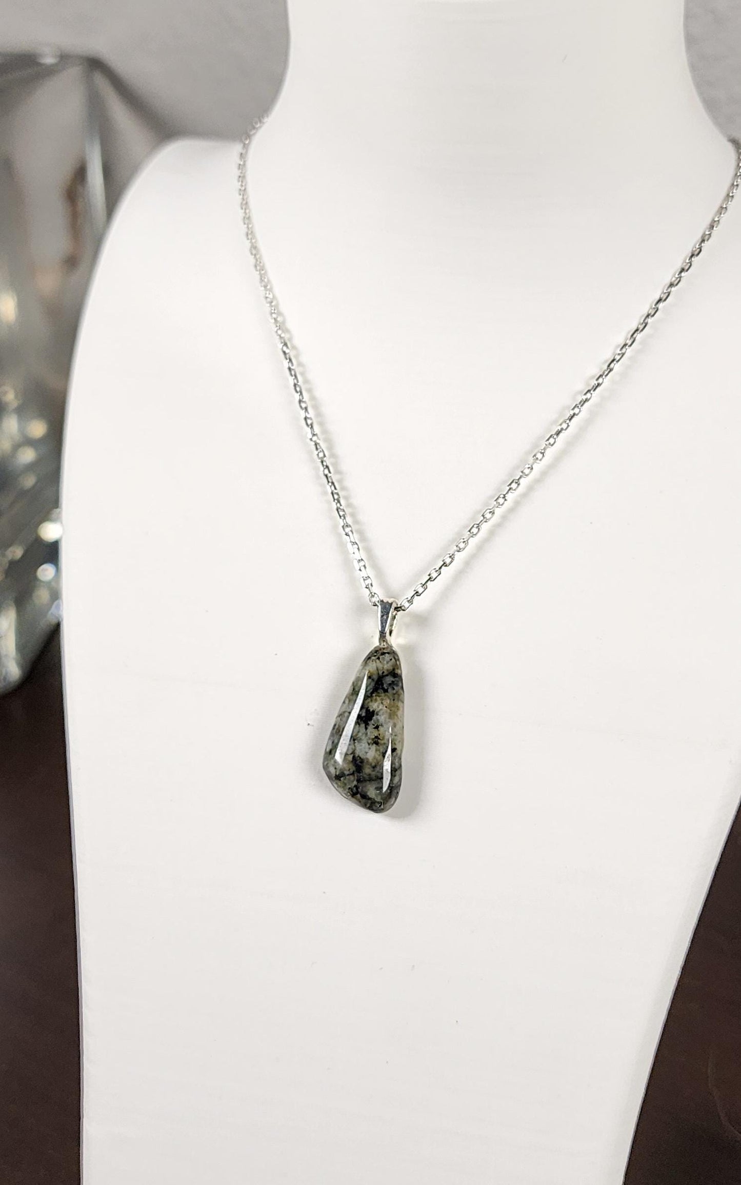 Hand-Polished Patterned Jasper Pendant Necklace – Artisan Carved River Rock Jewelry Gift