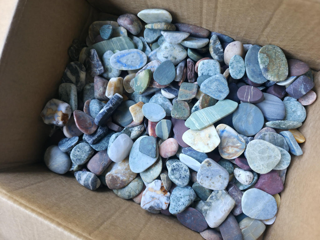 PNW Gemstone Mix: 12oz Pre-tumbled Cabochon Jewelry Rocks