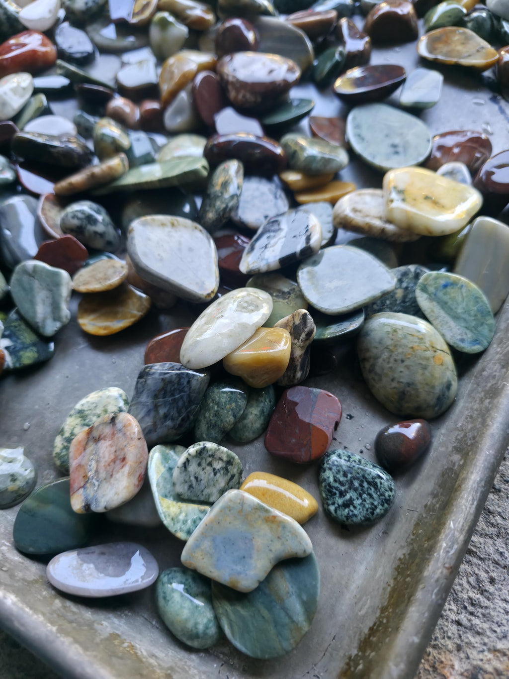 PNW Gemstone Mix: 12oz Pre-tumbled Cabochon Jewelry Rocks