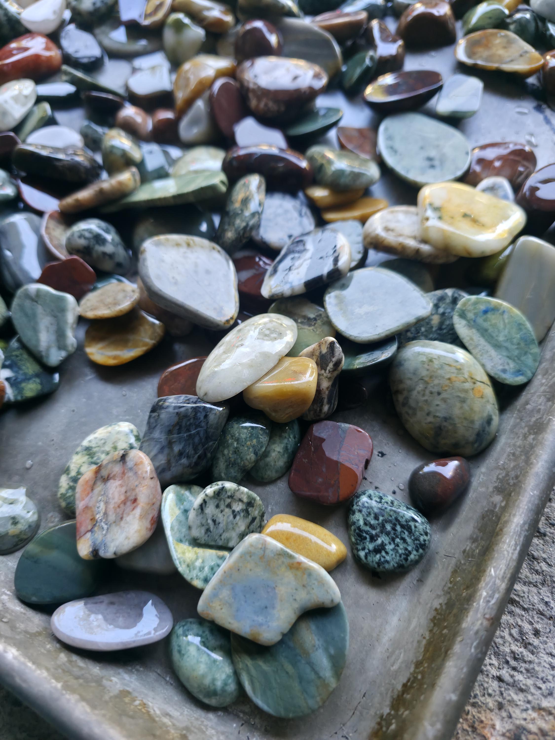 PNW Gemstone Mix: 12oz Pre-tumbled Cabochon Jewelry Rocks