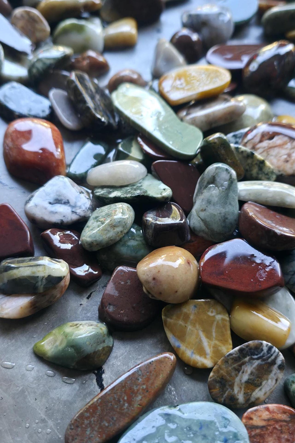 PNW Gemstone Mix: 12oz Pre-tumbled Cabochon Jewelry Rocks