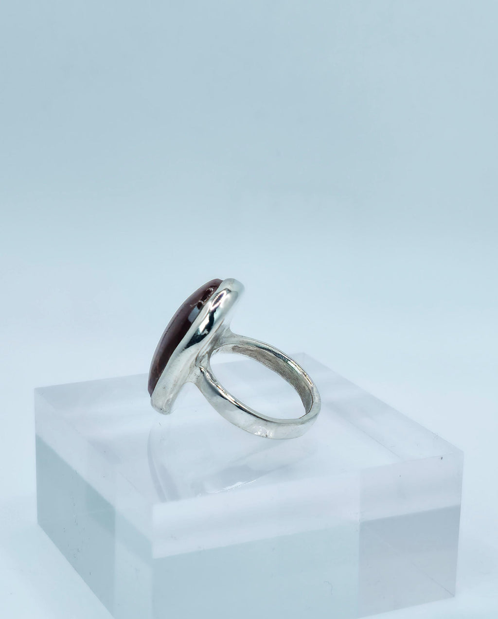 Sterling Silver Ring: Jasper Cabochon - Pacific Northwest jewellery