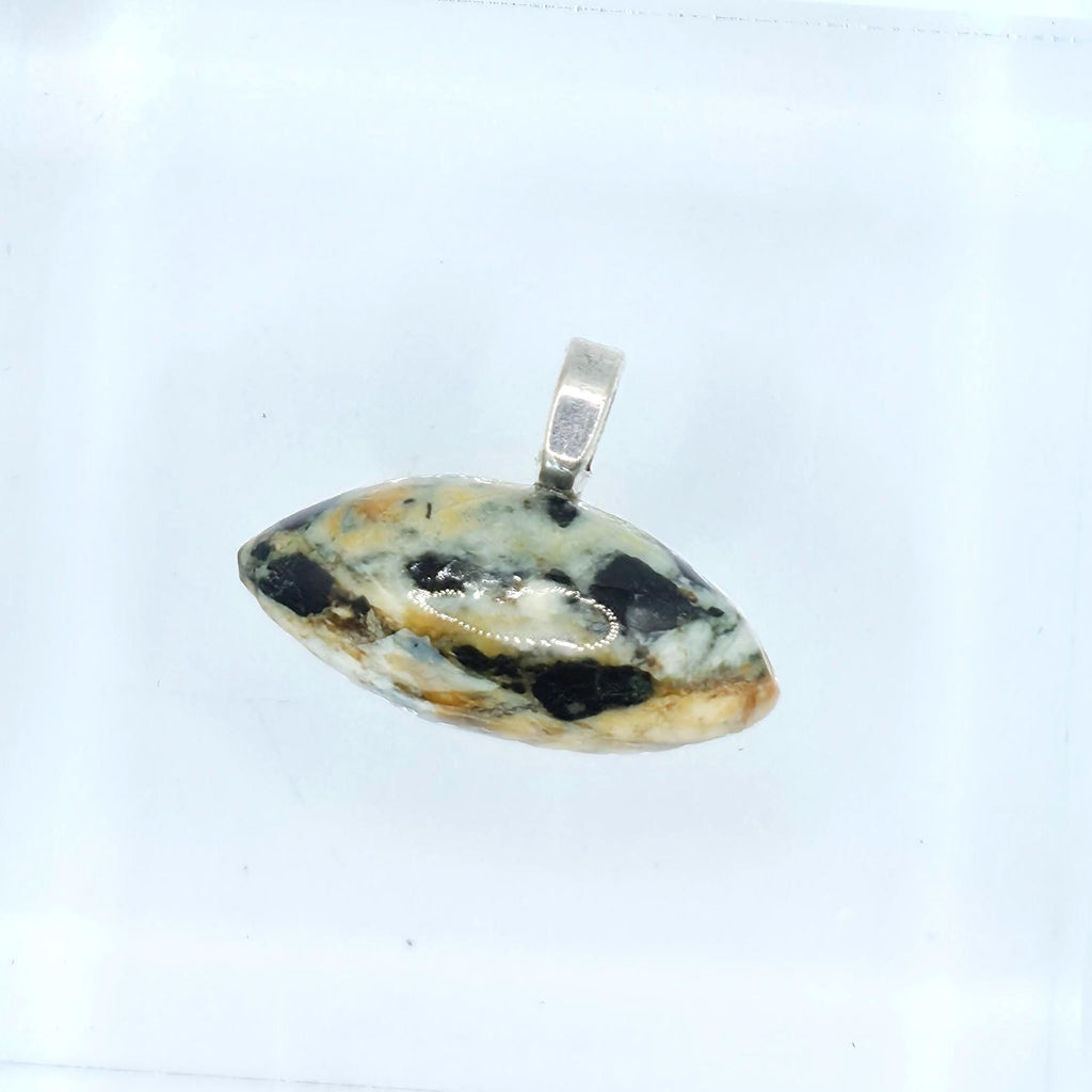 Exotic Jasper Pendant | Abstract Sterling Silver Jewelry