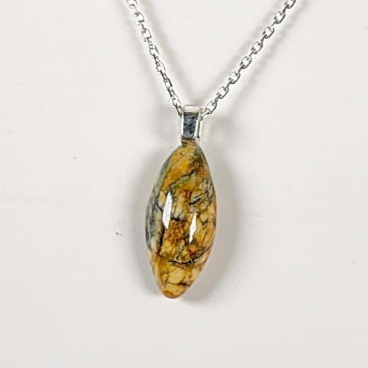 Cabochon Pendant: Patterned Agate - Pacific Northwest Jewelry