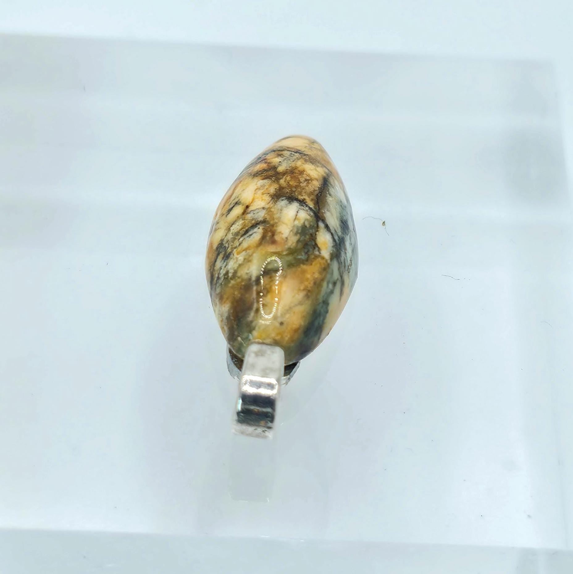 Cabochon Pendant: Patterned Agate - Pacific Northwest Jewelry