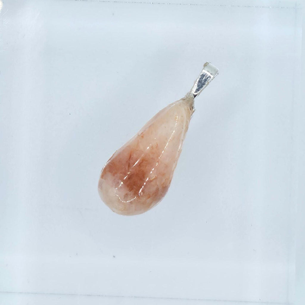 Cabochon Pendant: Rosy Quartz Crystal - Pacific Northwest Jewelry