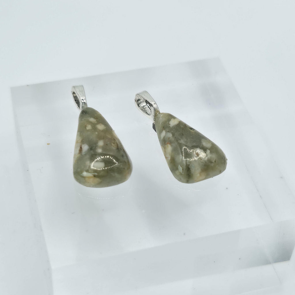 Cabochon Pendant Set: Sister Stones - Spotted Agate - Pacific Northwest Jewelry