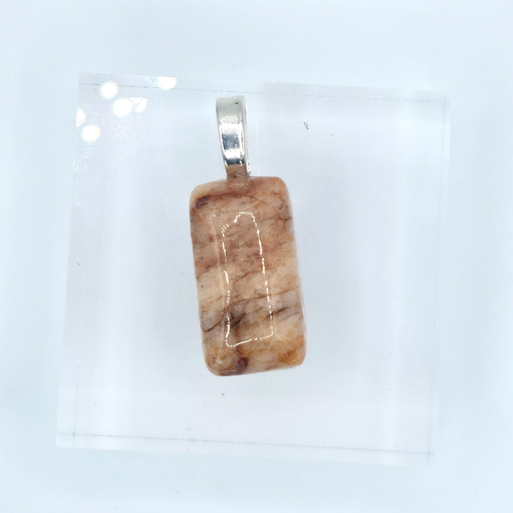 Cabochon Pendant: Adventurine Quartz Crystal - Pacific Northwest Jewelry