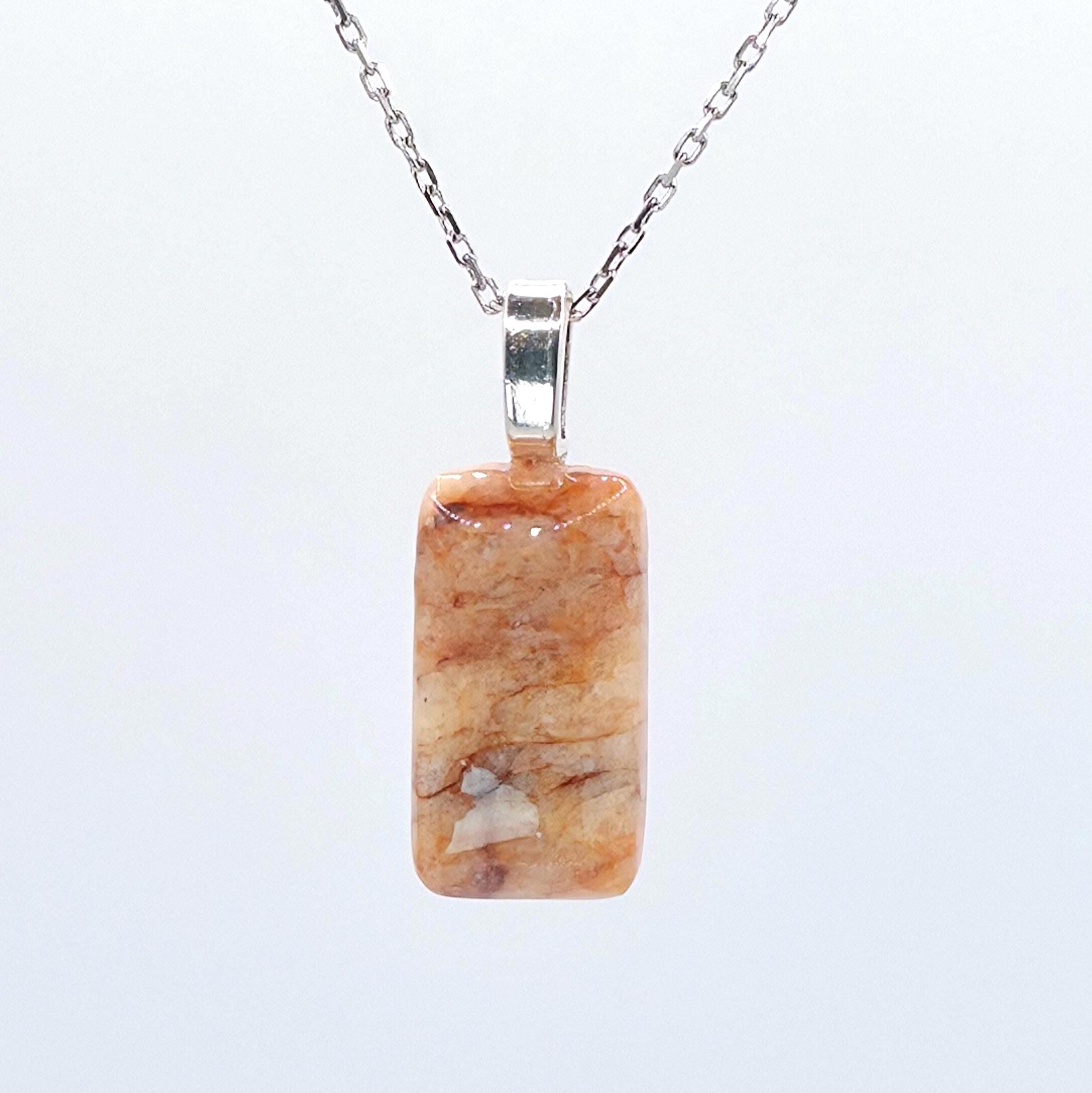 Cabochon Pendant: Adventurine Quartz Crystal - Pacific Northwest Jewelry