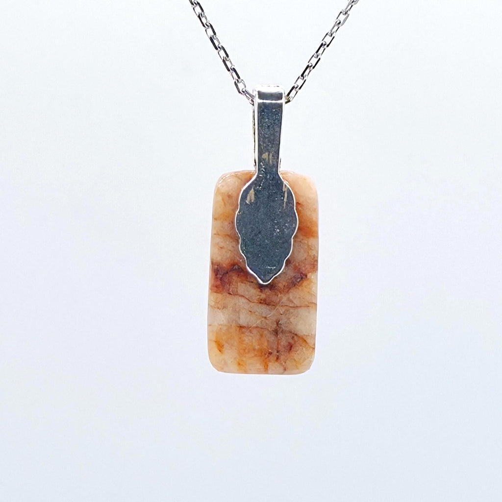 Cabochon Pendant: Adventurine Quartz Crystal - Pacific Northwest Jewelry