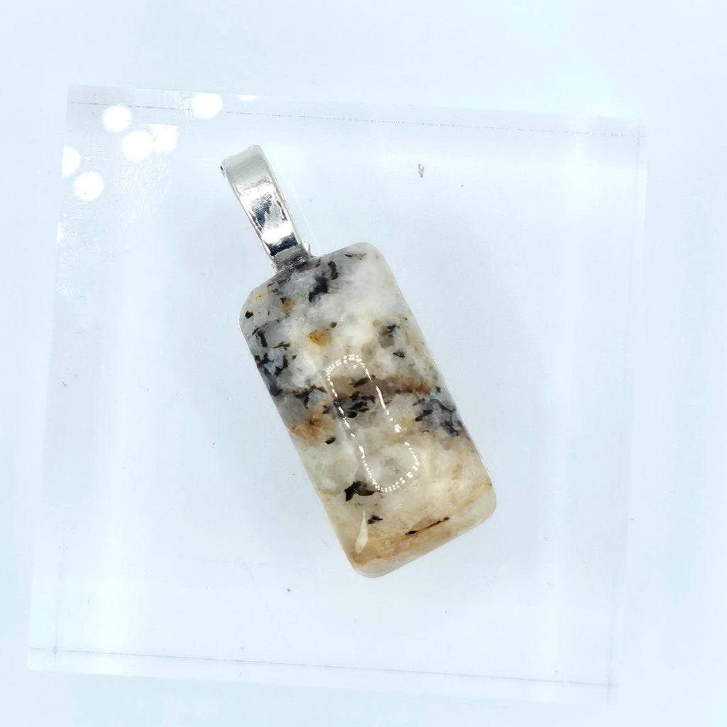 Cabochon Pendant: Dendritic Quartz Crystal - Pacific Northwest Jewelry