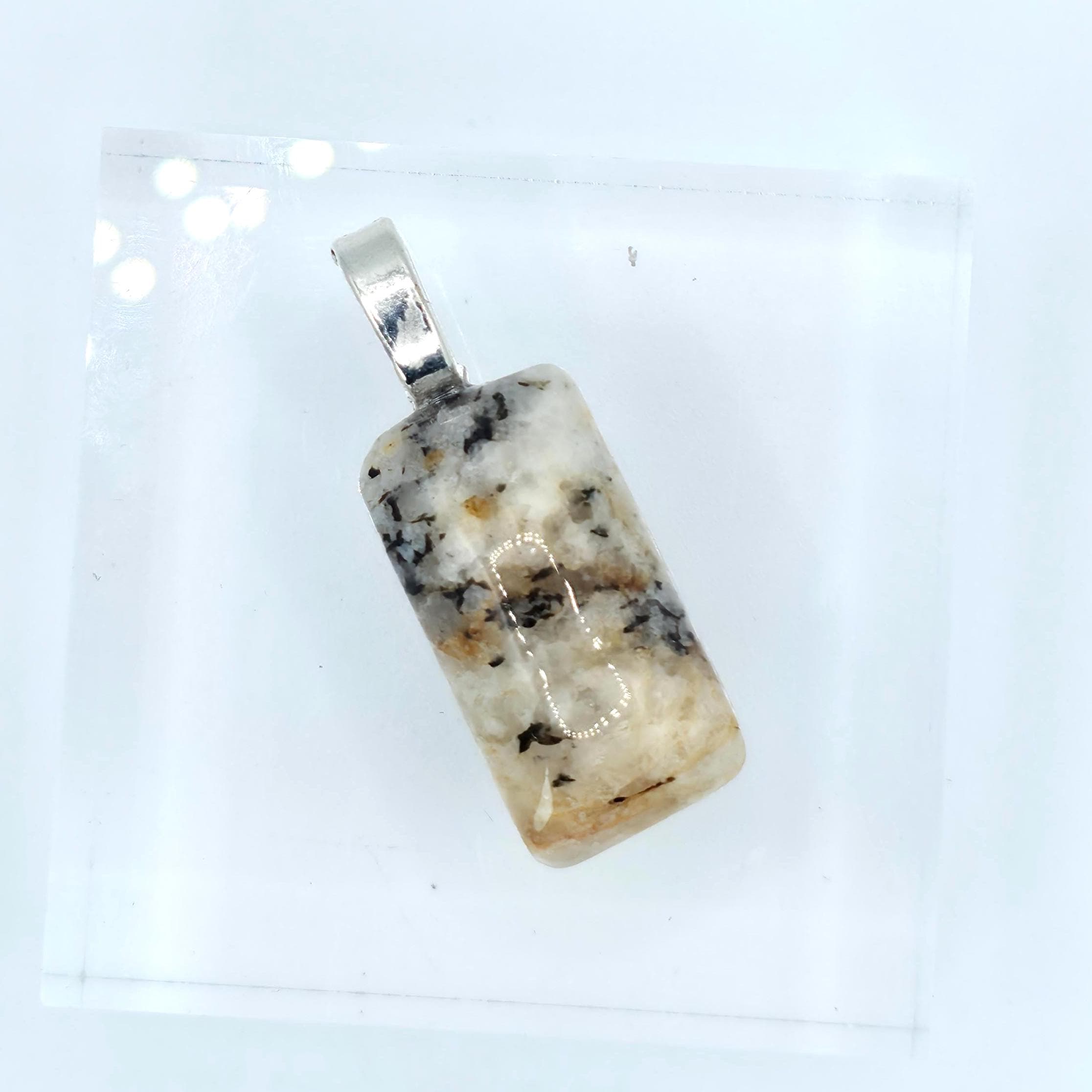 Cabochon Pendant: Dendritic Quartz Crystal - Pacific Northwest Jewelry