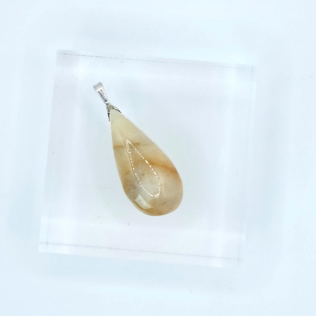 Cabochon Pendant: Golden Quartz Crystal - Pacific Northwest Jewelry