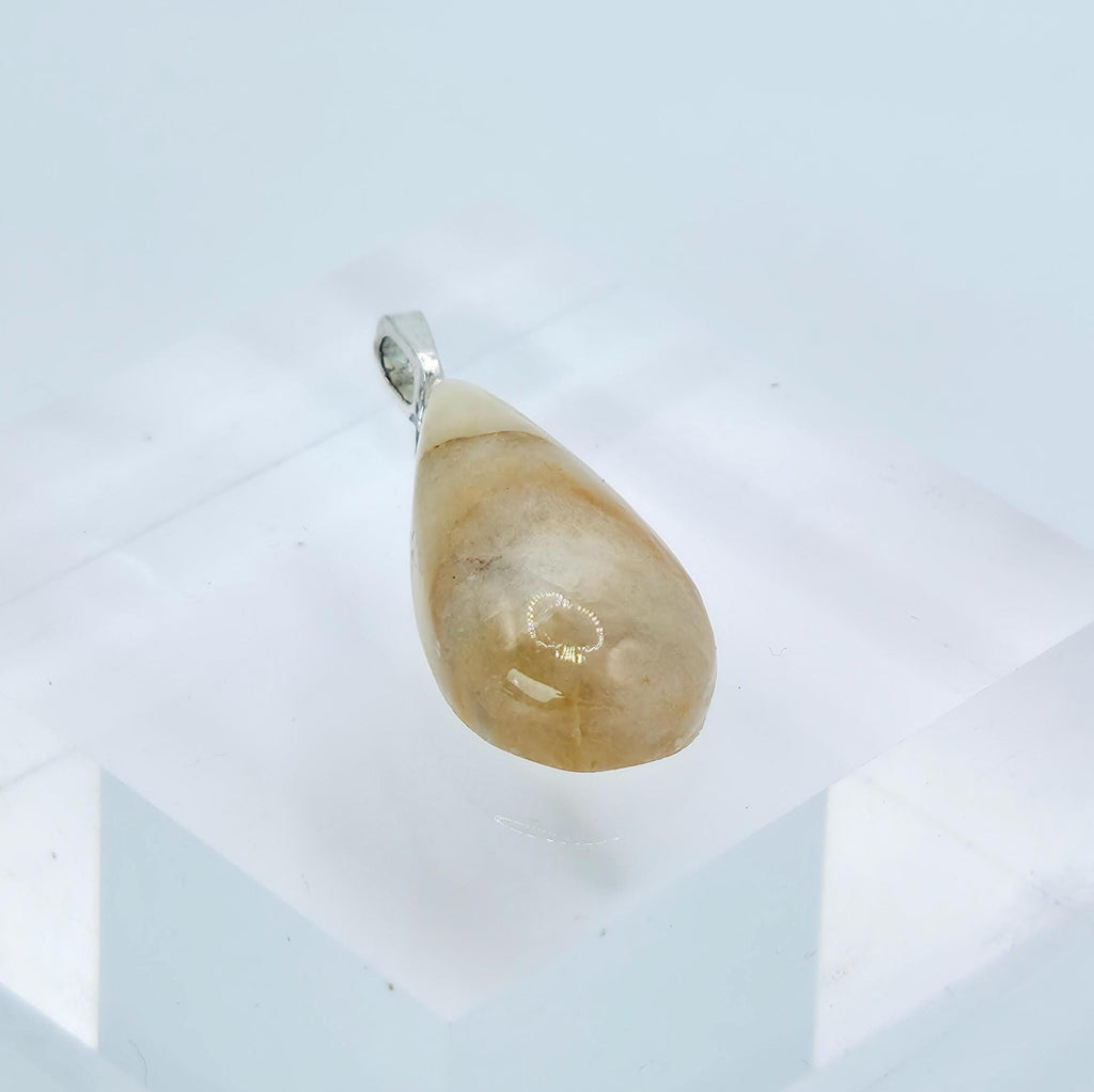 Cabochon Pendant: Golden Quartz Crystal - Pacific Northwest Jewelry