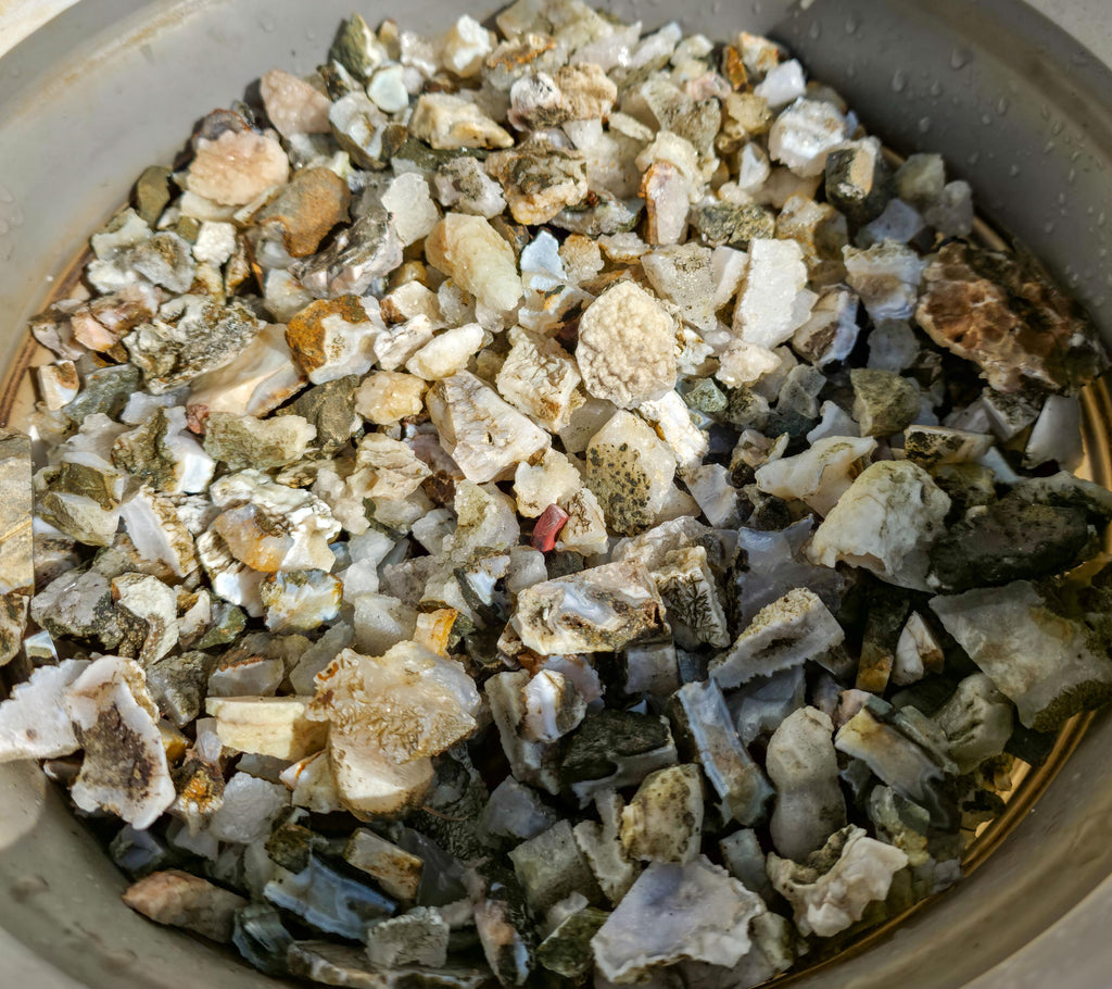 Assorted Crystal & Agate Pieces: 12oz Bundle - Lapidary Float - PNW Box of Rocks