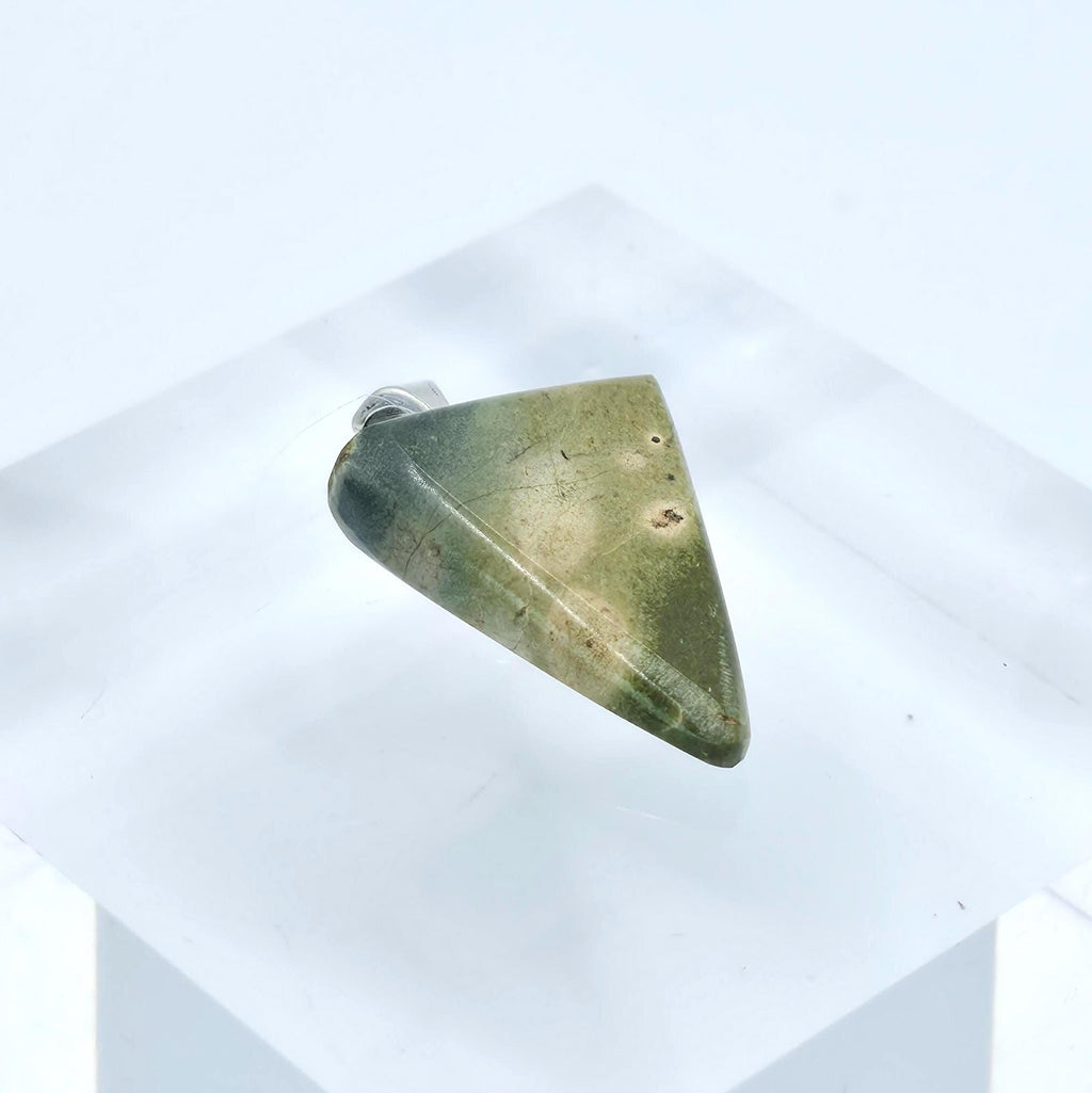 Cabochon Pendant: Carved Glacial Stone - Pacific Northwest Jewelry
