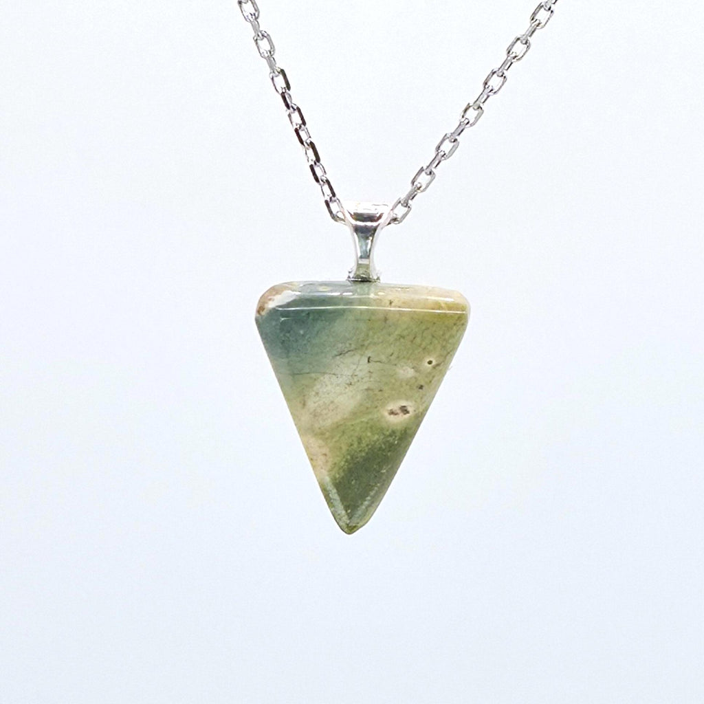 Cabochon Pendant: Carved Glacial Stone - Pacific Northwest Jewelry
