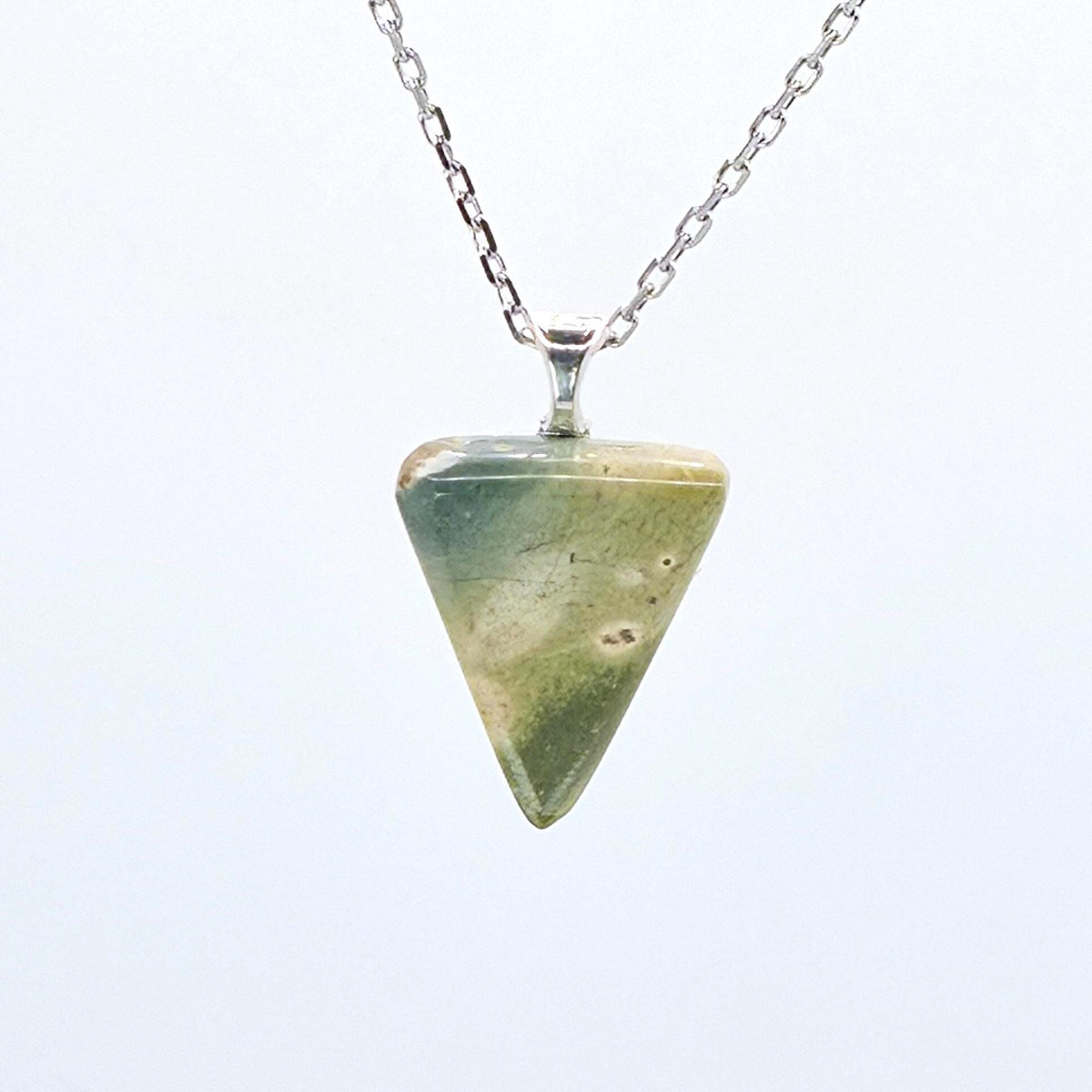 Cabochon Pendant: Carved Glacial Stone - Pacific Northwest Jewelry
