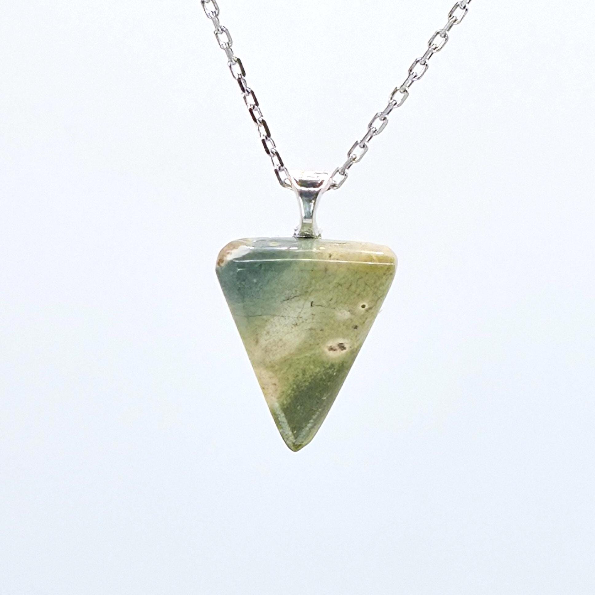 Cabochon Pendant: Carved Glacial Stone - Pacific Northwest Jewelry — alternate view 9