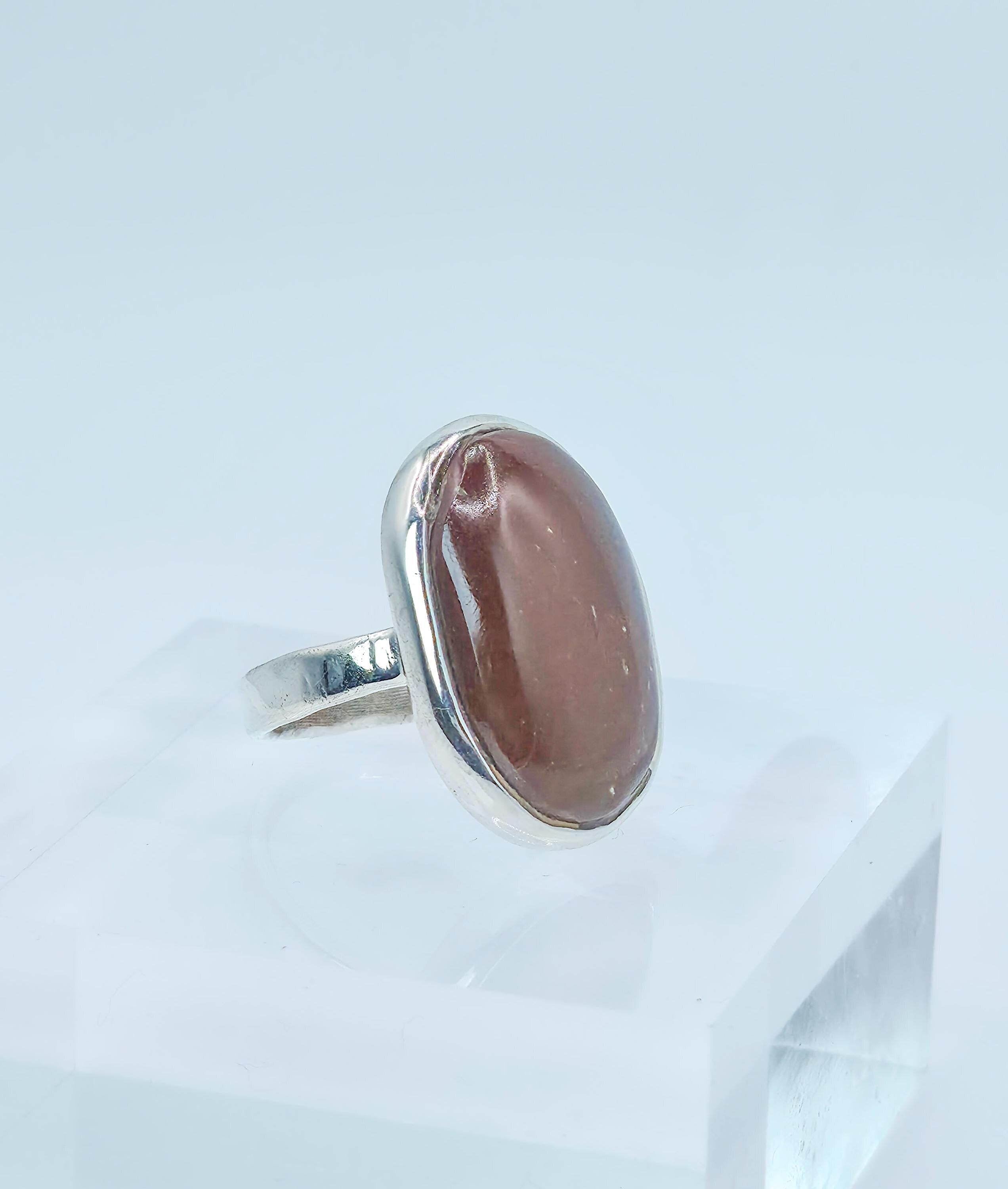 Sterling Silver Ring: Jasper Cabochon - Pacific Northwest jewellery