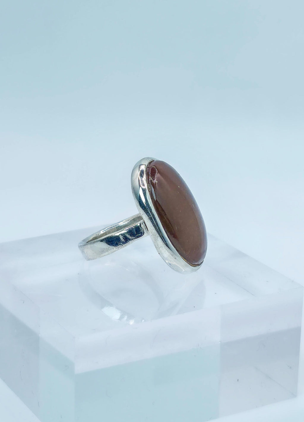 Sterling Silver Ring: Jasper Cabochon - Pacific Northwest jewellery