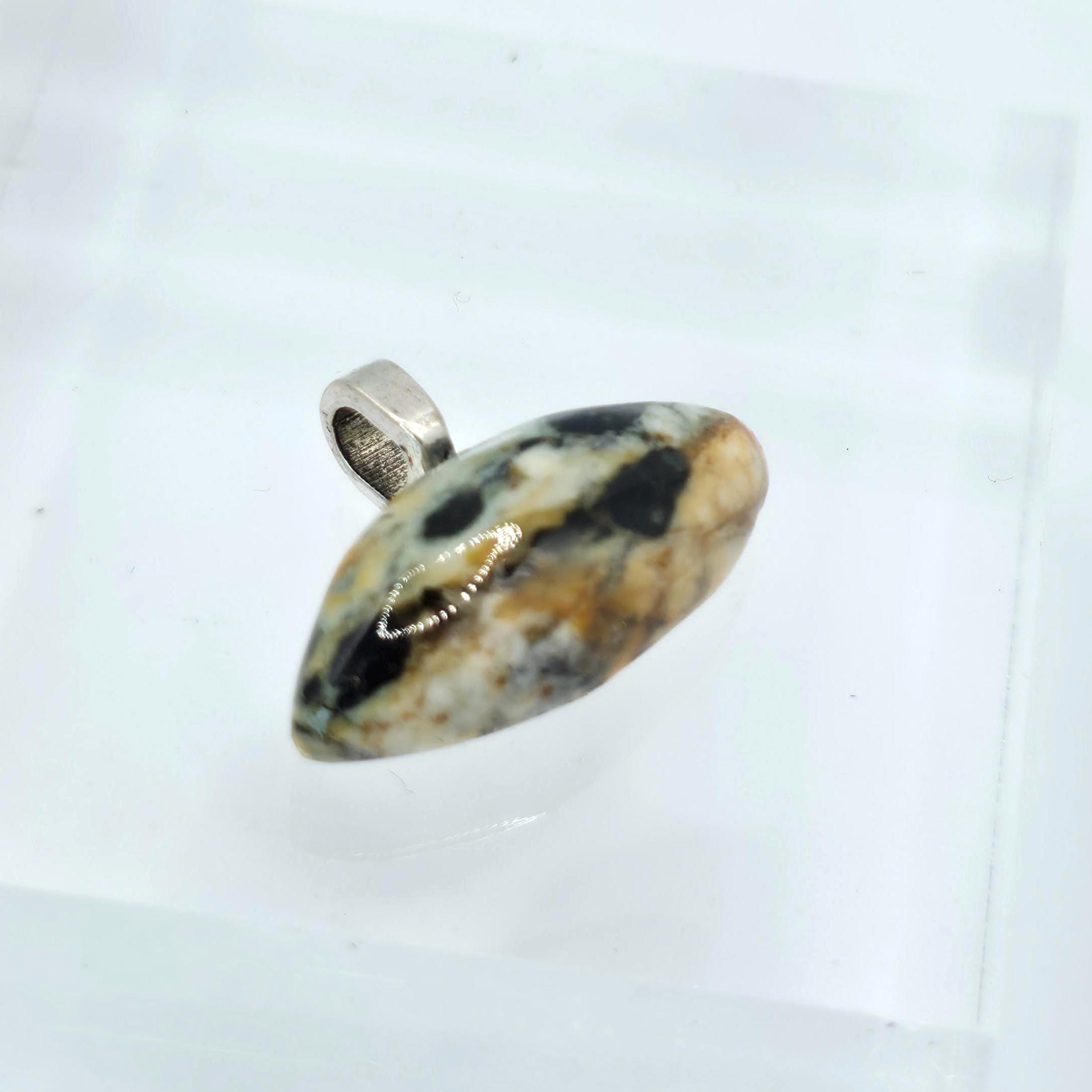 Cabochon Pendant: Exotic Jasper - Abstract Pacific Northwest Jewelry