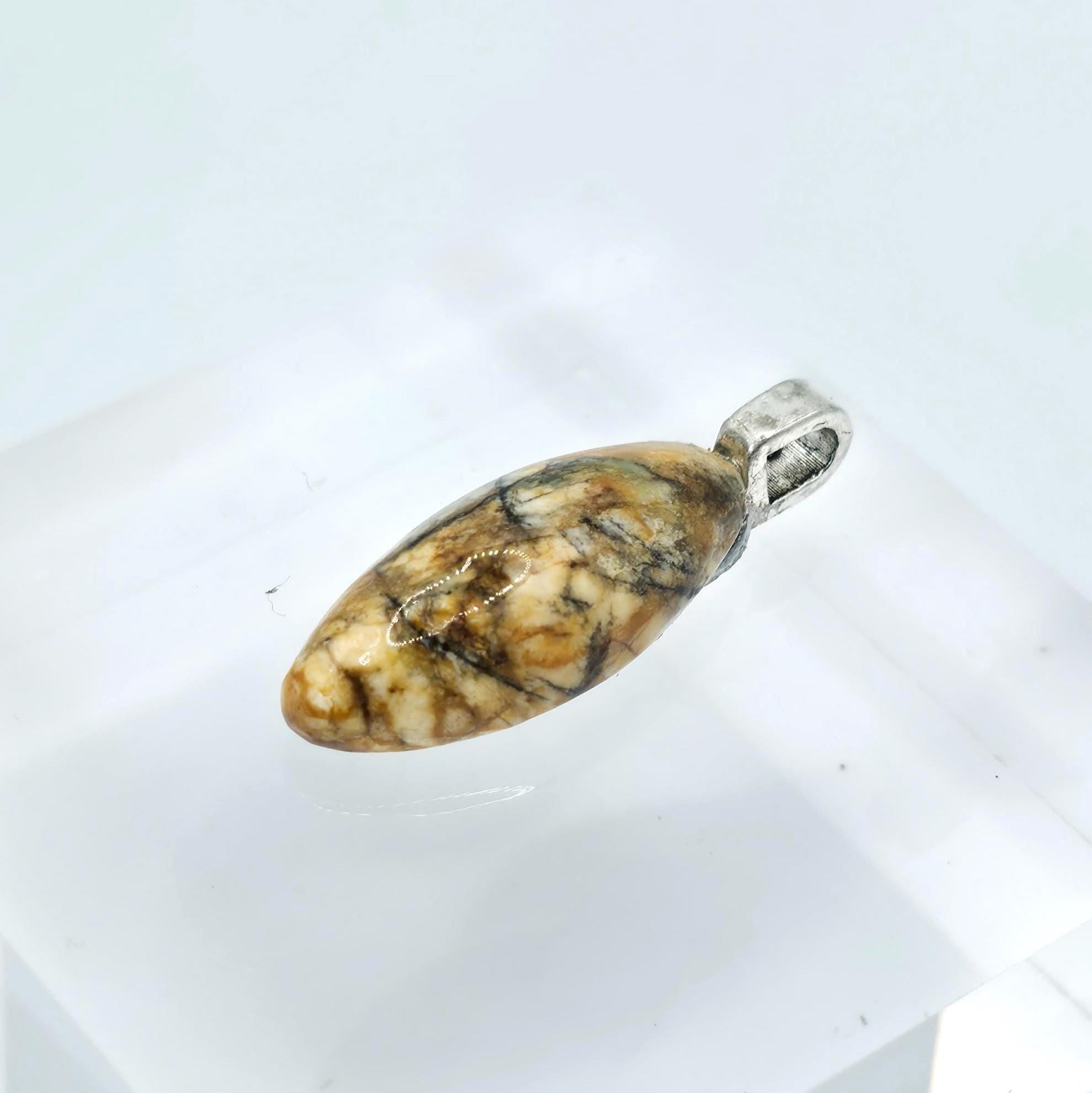Cabochon Pendant: Patterned Agate - Pacific Northwest Jewelry