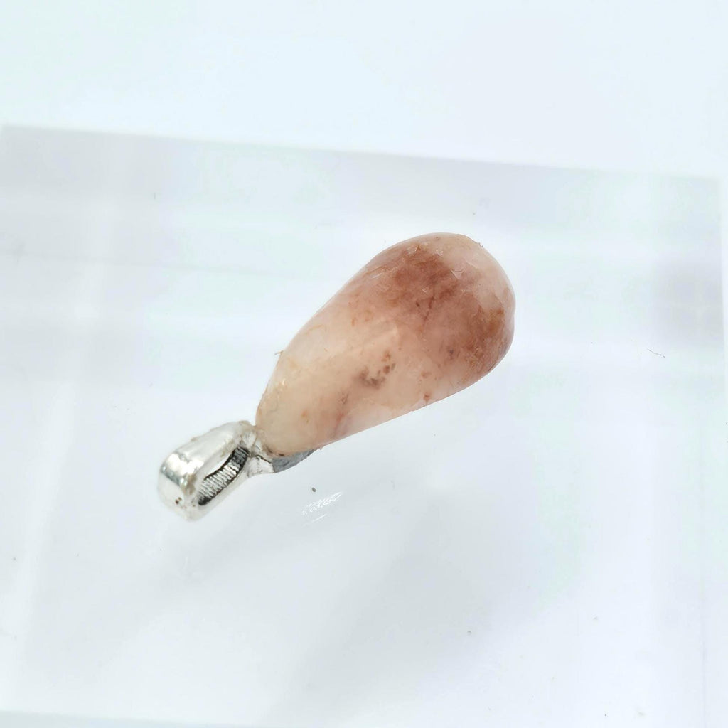 Cabochon Pendant: Rosy Quartz Crystal - Pacific Northwest Jewelry