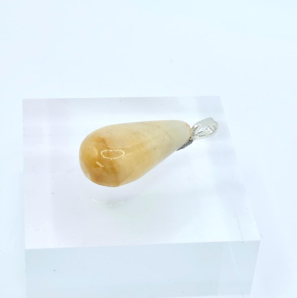 Cabochon Pendant: Golden Quartz Crystal - Pacific Northwest Jewelry