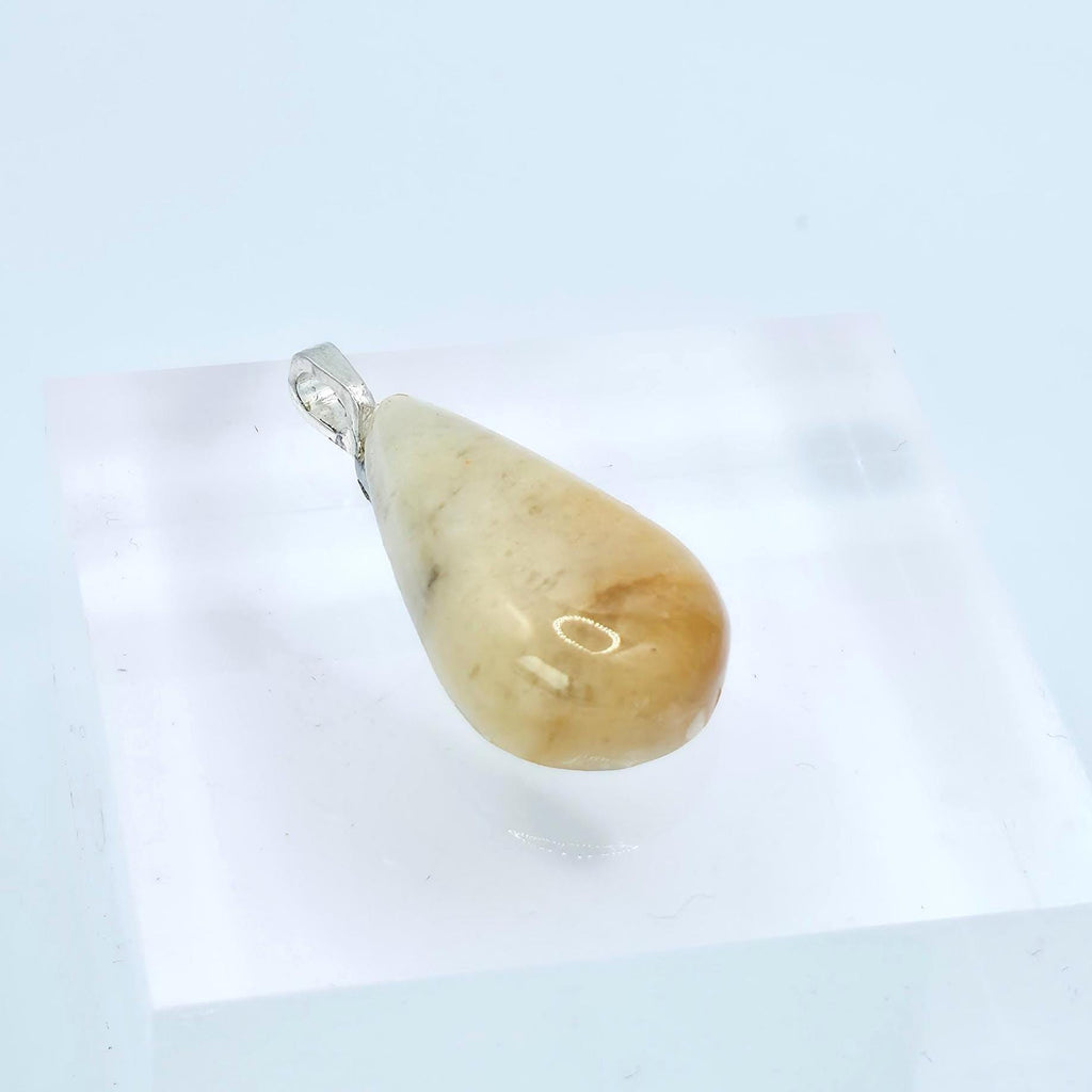 Cabochon Pendant: Golden Quartz Crystal - Pacific Northwest Jewelry