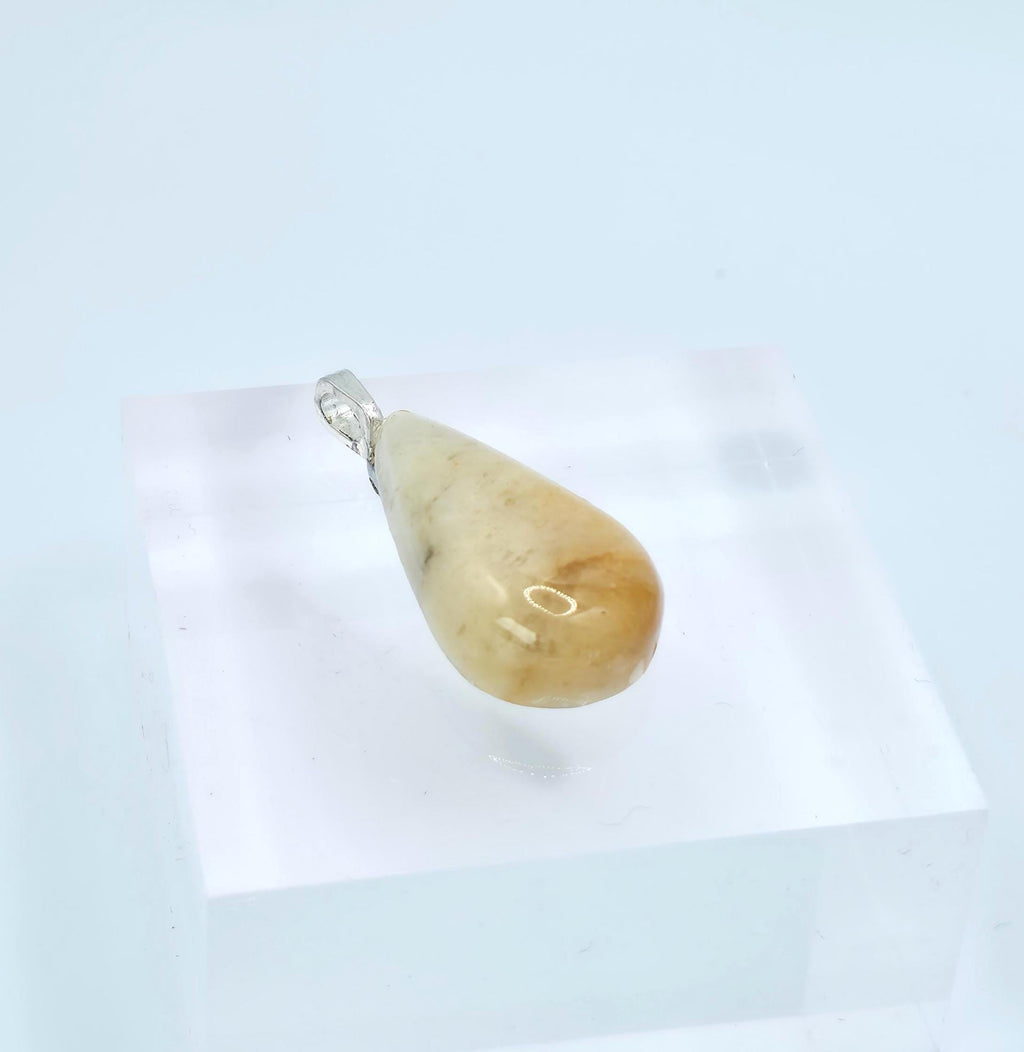 Cabochon Pendant: Golden Quartz Crystal - Pacific Northwest Jewelry