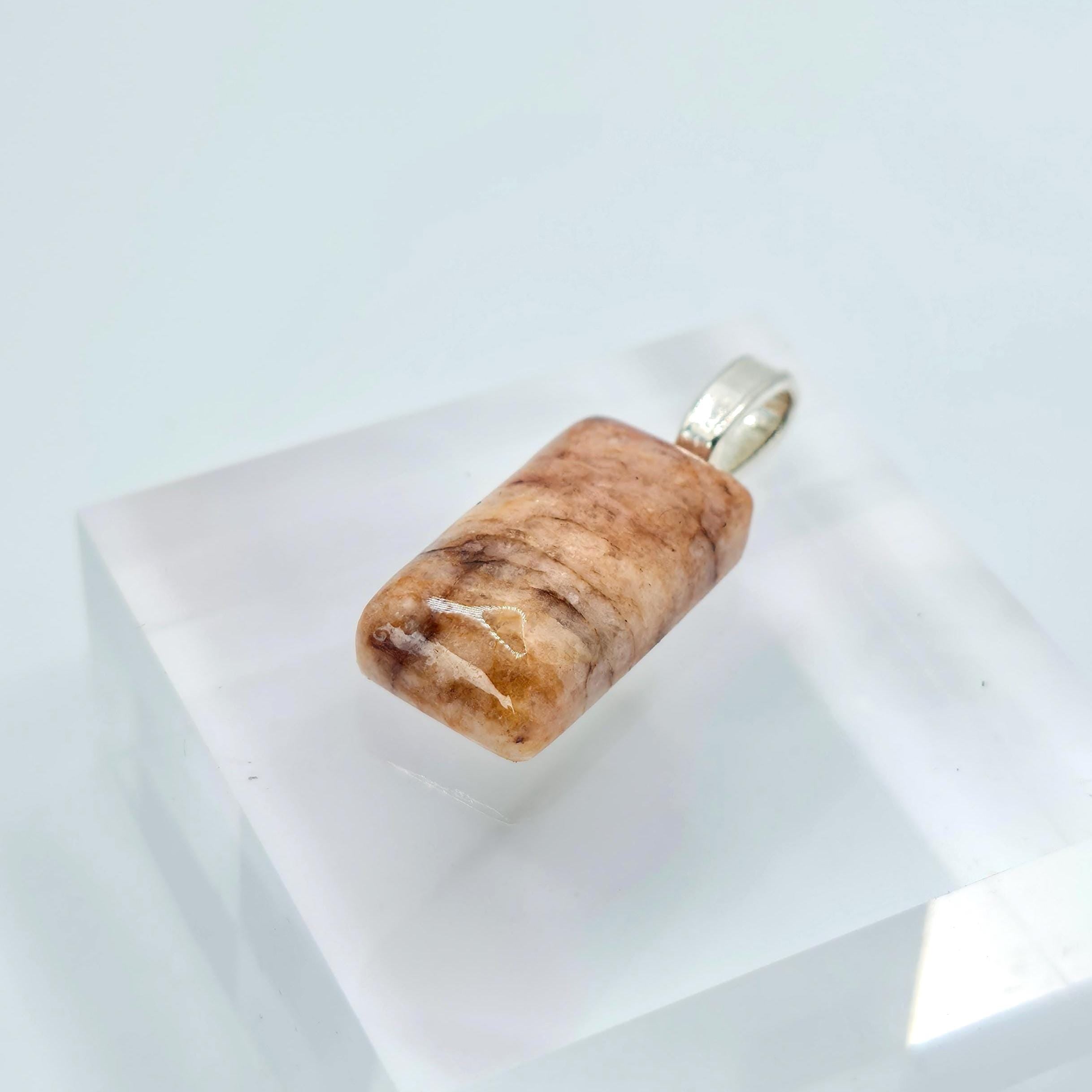 Cabochon Pendant: Adventurine Quartz Crystal - Pacific Northwest Jewelry