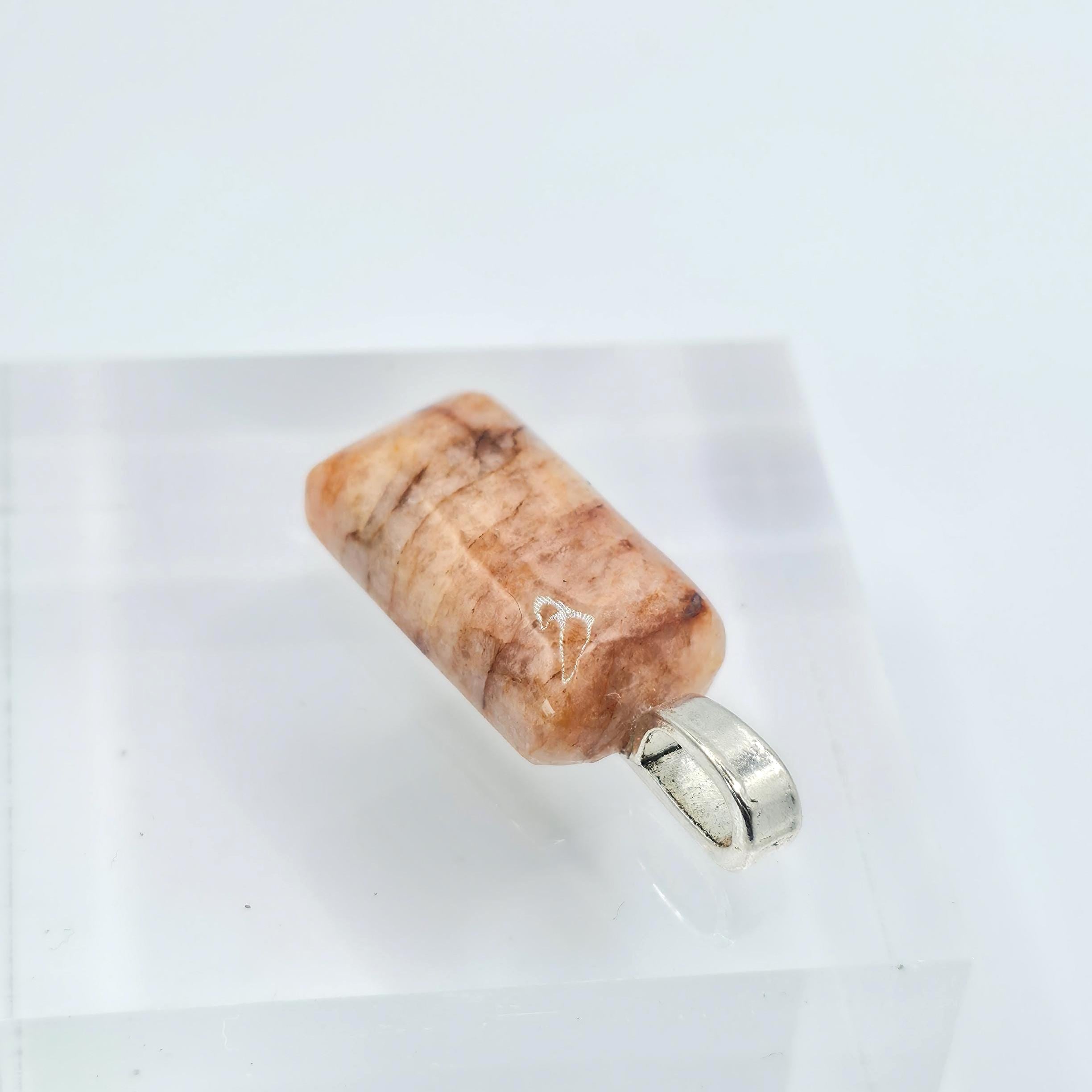 Cabochon Pendant: Adventurine Quartz Crystal - Pacific Northwest Jewelry