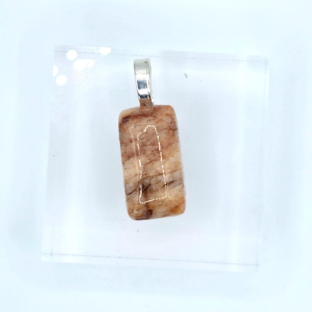 Cabochon Pendant: Adventurine Quartz Crystal - Pacific Northwest Jewelry