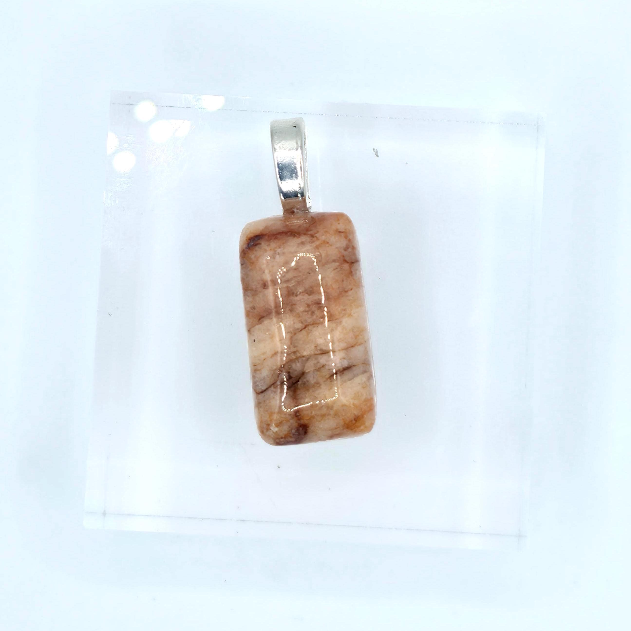 Cabochon Pendant: Adventurine Quartz Crystal - Pacific Northwest Jewelry