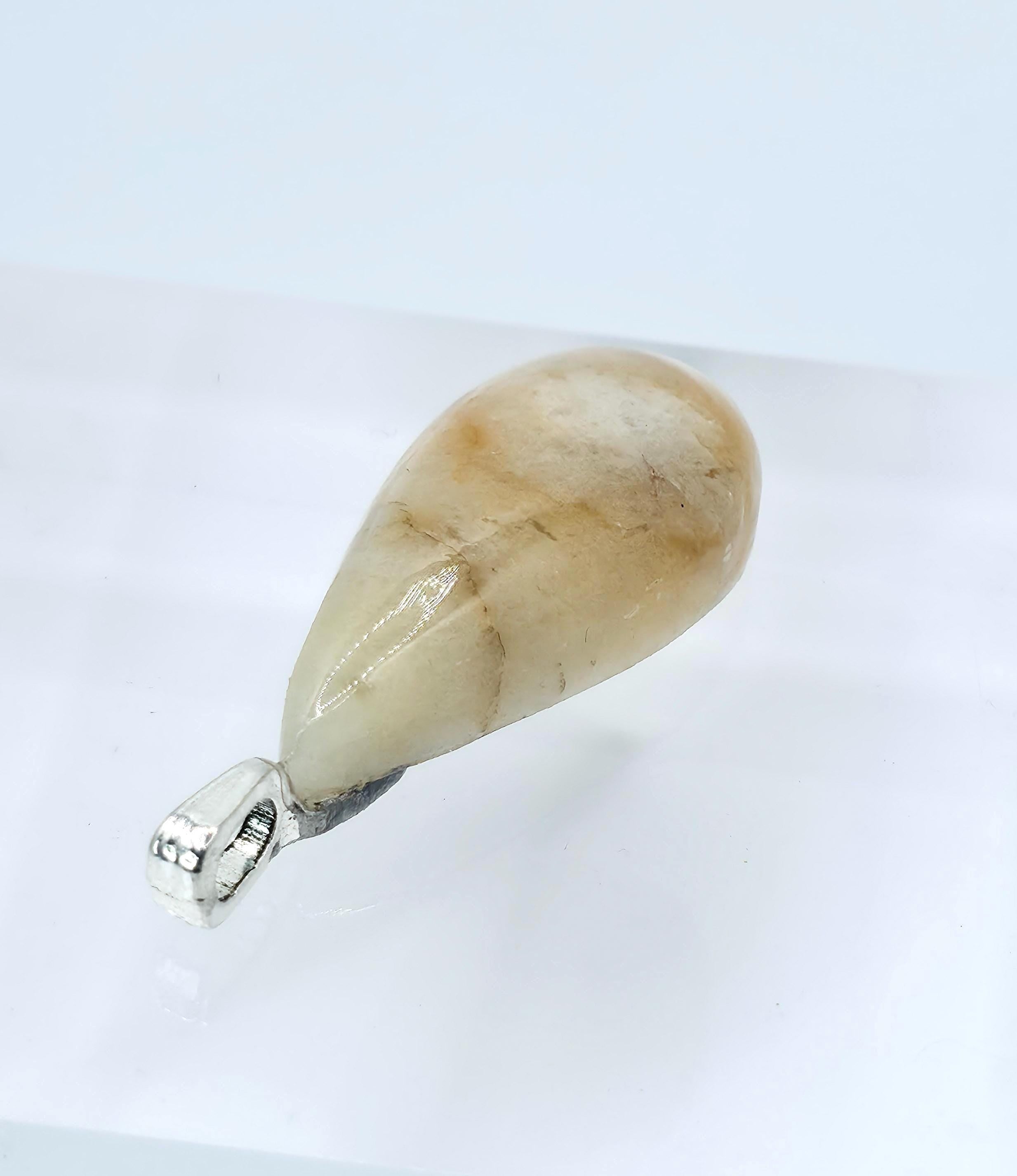 Cabochon Pendant: Golden Quartz Crystal - Pacific Northwest Jewelry