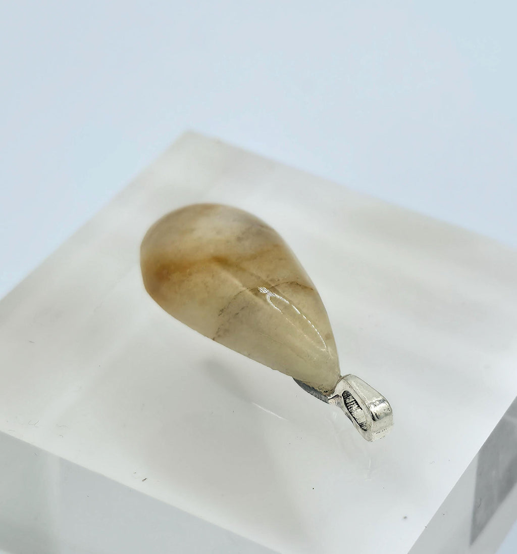 Cabochon Pendant: Golden Quartz Crystal - Pacific Northwest Jewelry