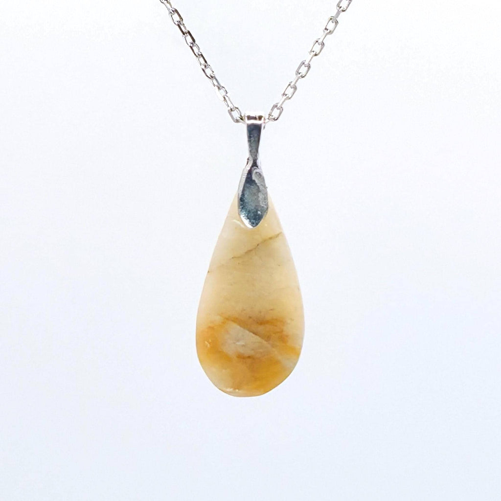 Cabochon Pendant: Golden Quartz Crystal - Pacific Northwest Jewelry