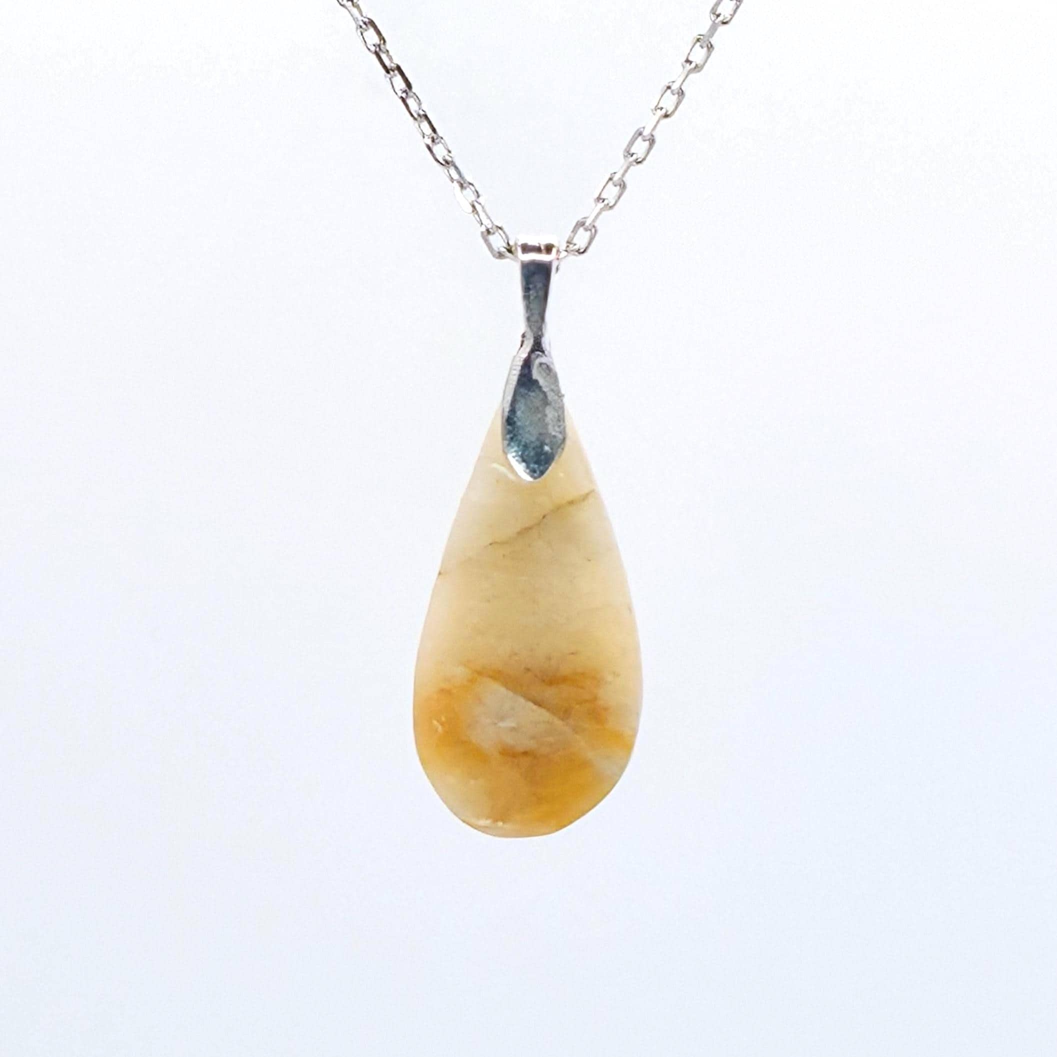 Cabochon Pendant: Golden Quartz Crystal - Pacific Northwest Jewelry