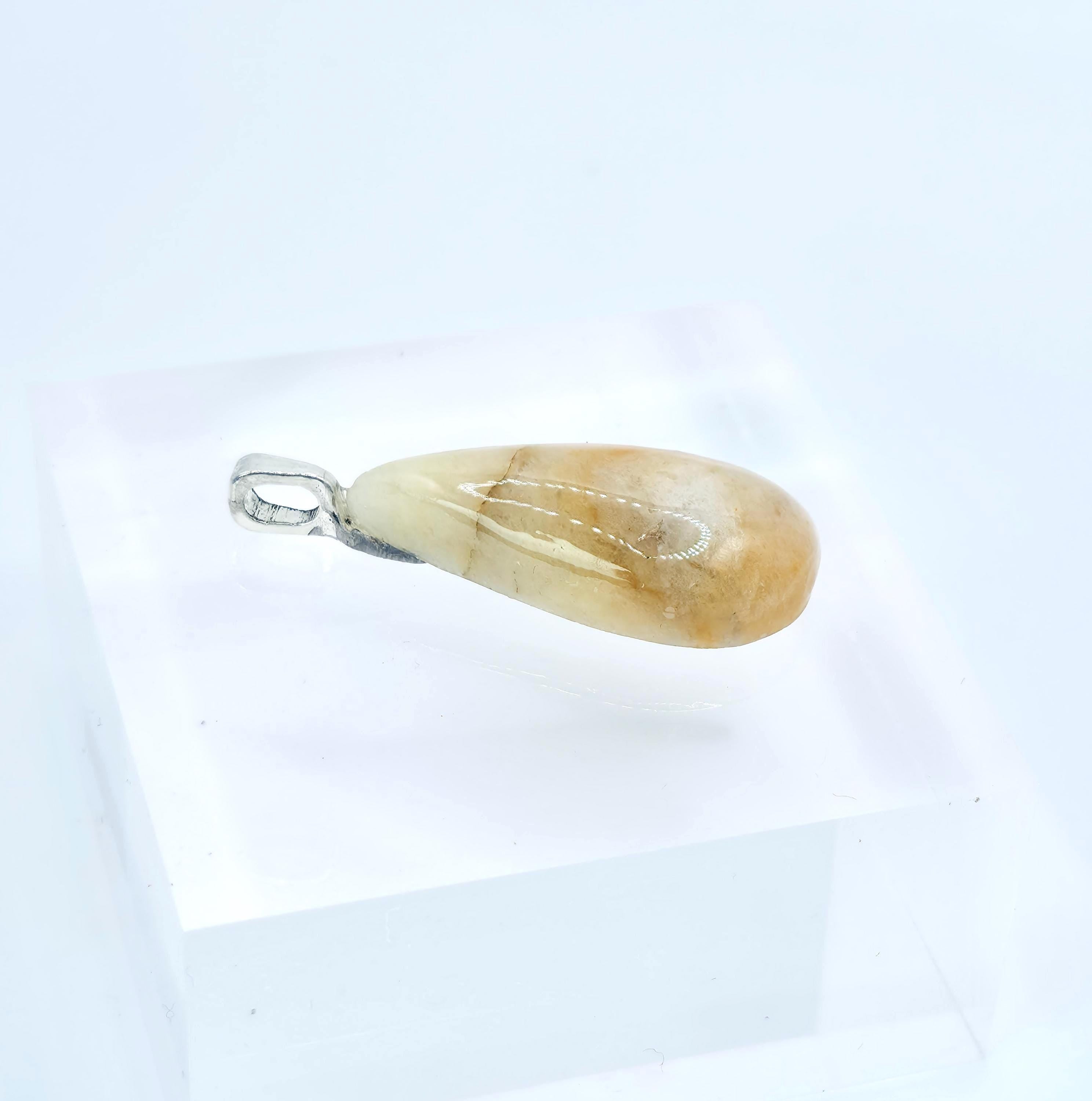 Cabochon Pendant: Golden Quartz Crystal - Pacific Northwest Jewelry