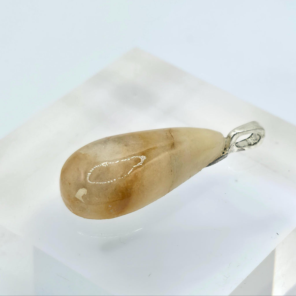 Cabochon Pendant: Golden Quartz Crystal - Pacific Northwest Jewelry